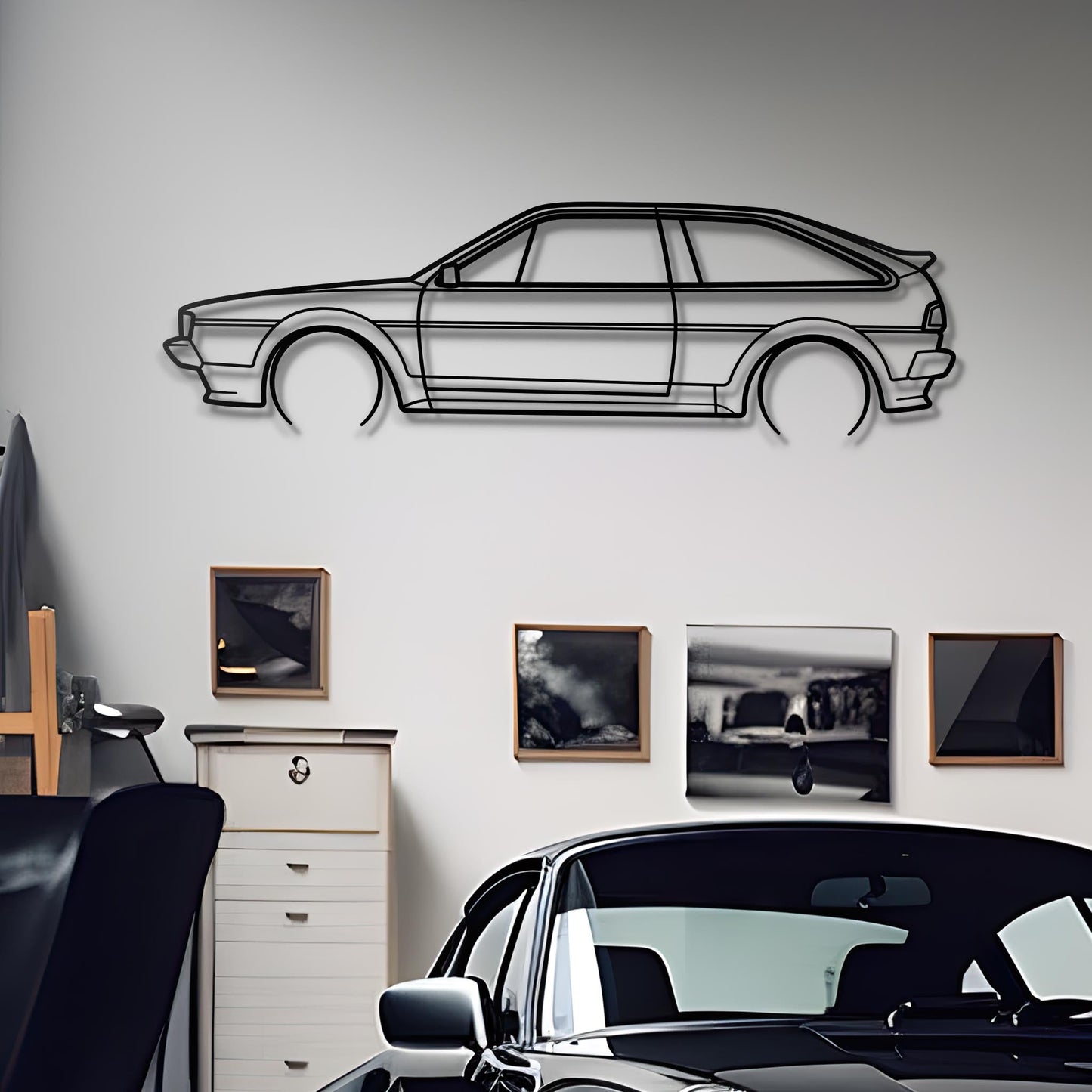 1987 Scirocco 53B Metal Silhouette
