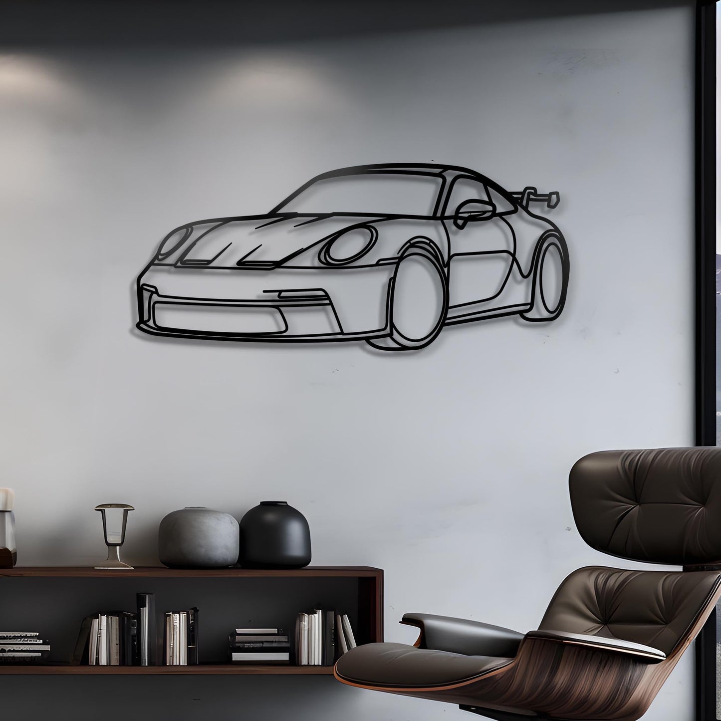 2023 911 (992) GT3 Diagonal Metal Silhouette