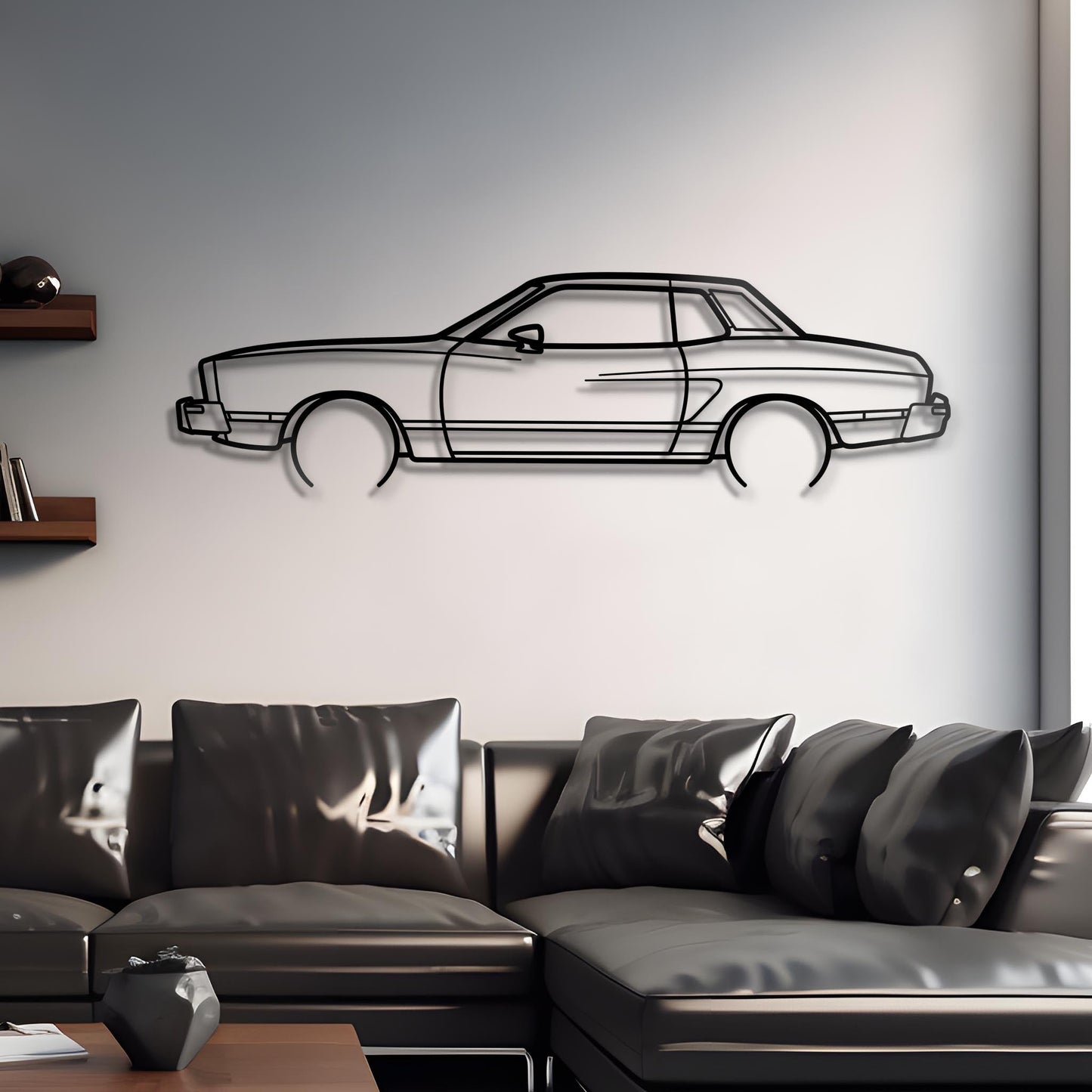 1974 Mustang II Mach 1 Metal Silhouette