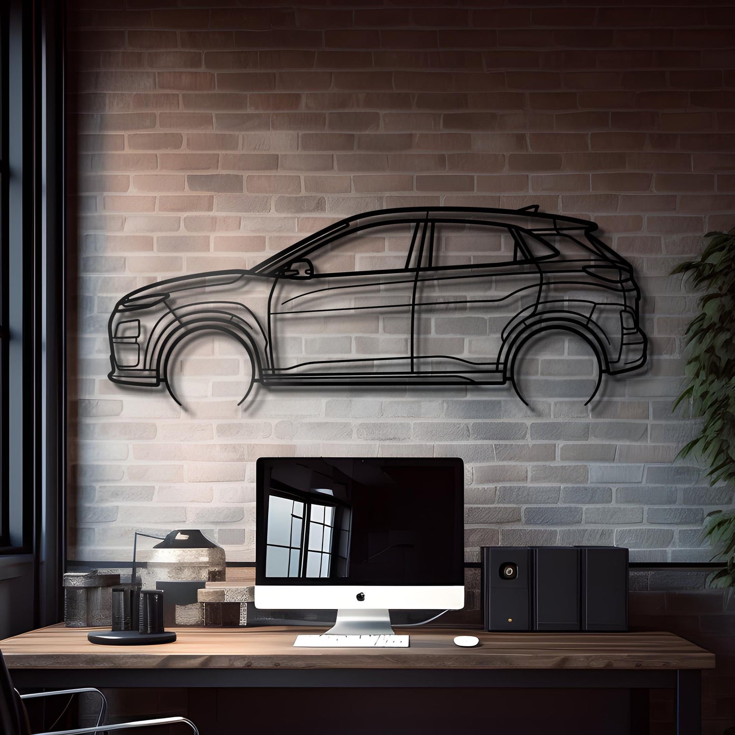 2021 Kona EV Metal Silhouette