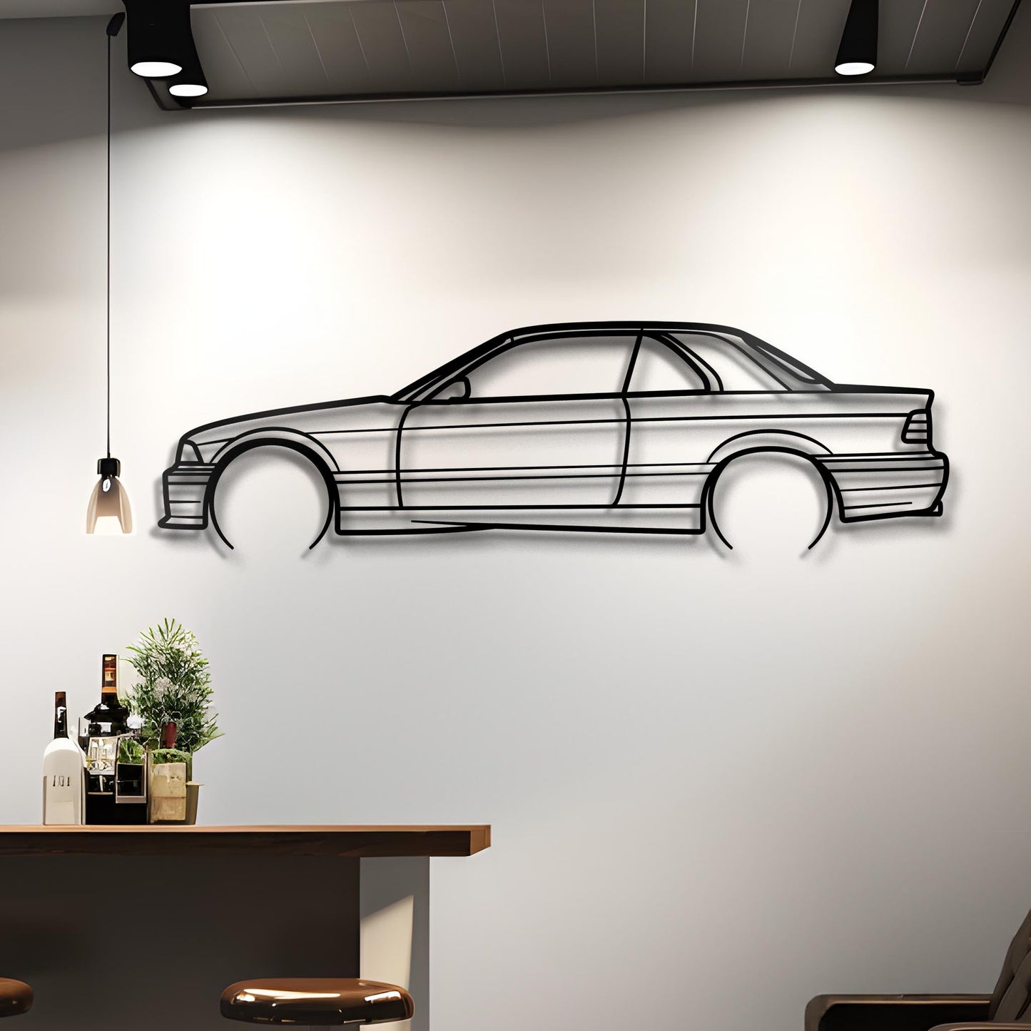 1999 E36 Convertible Metal Silhouette