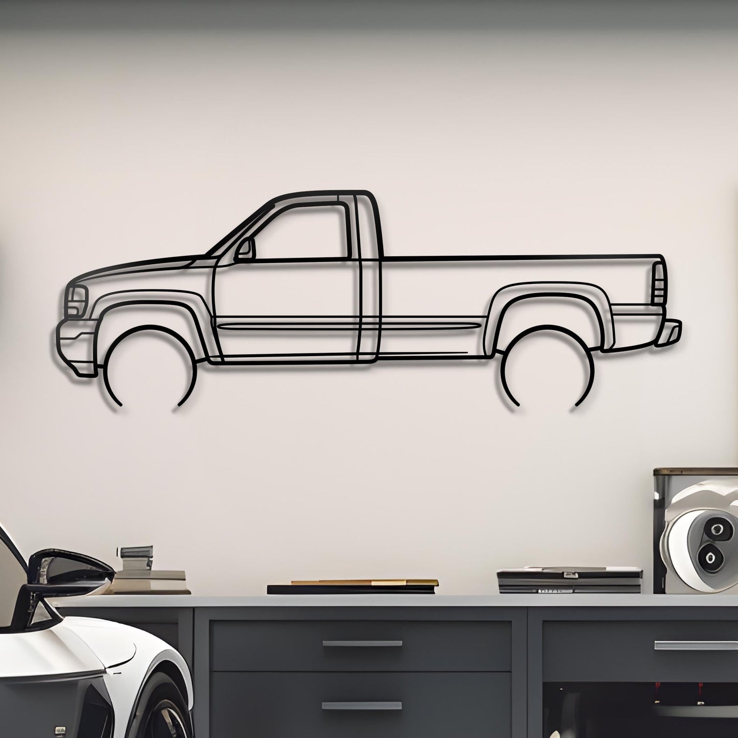 2001 Sierra 2500 HD Metal Silhouette