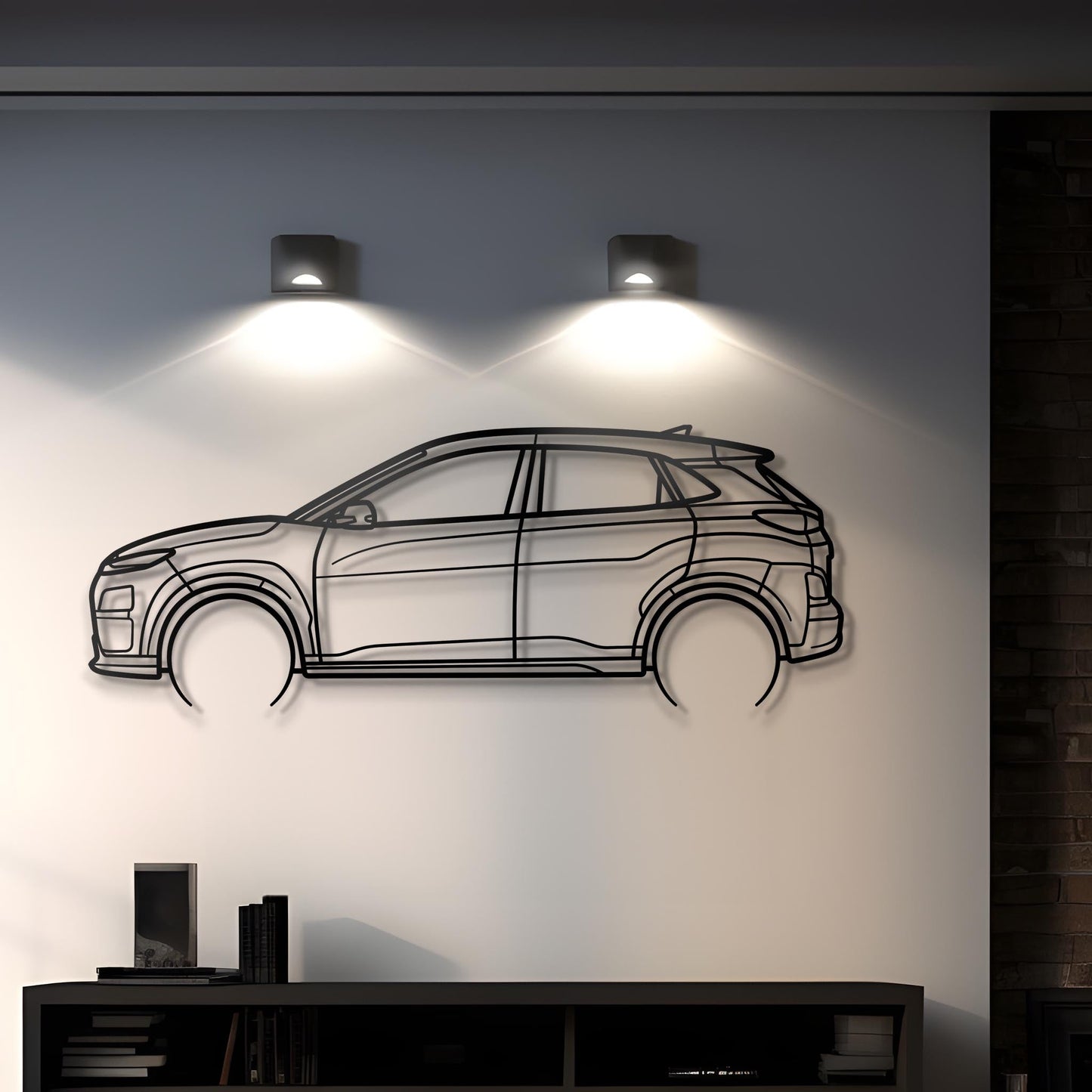 2021 Kona EV Metal Silhouette