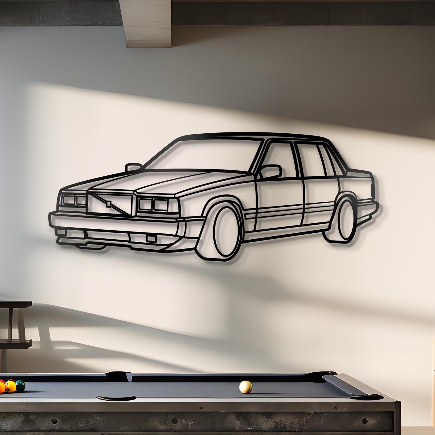 1988 744 Diagonal Metal Silhouette