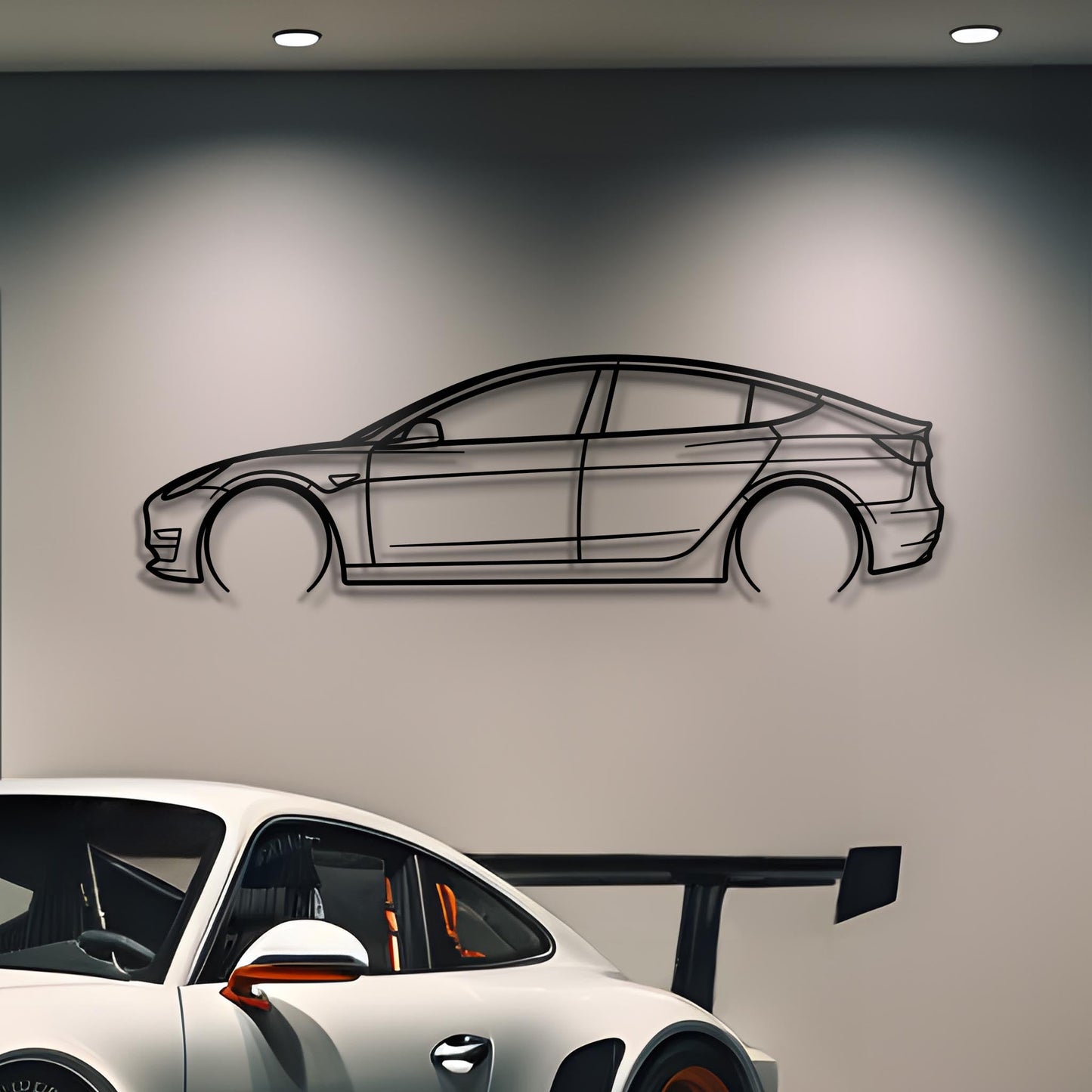 2021 Model 3 Metal Silhouette