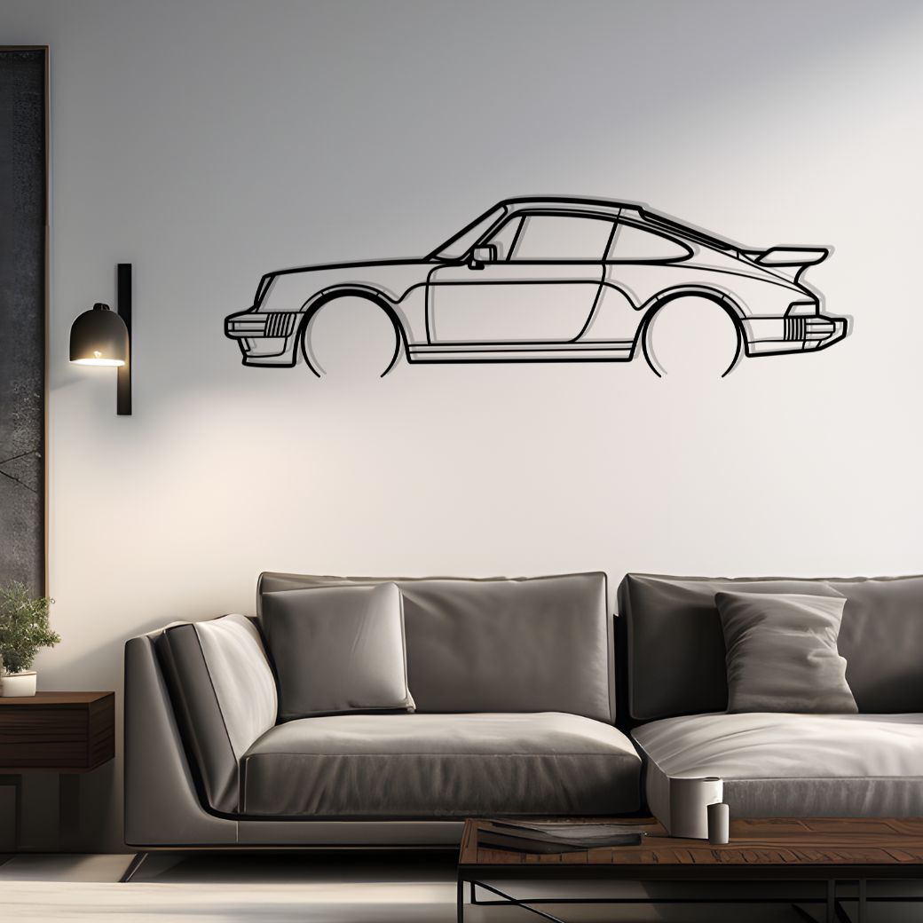 1980 911 Turbo S Metal Silhouette