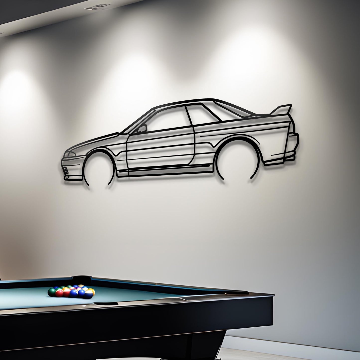 1995 R32 GTR Metal Silhouette