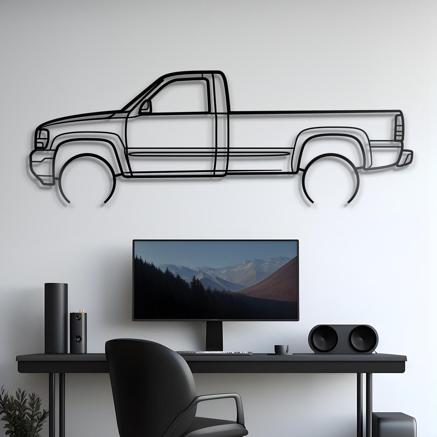 2001 Sierra 2500 HD Metal Silhouette