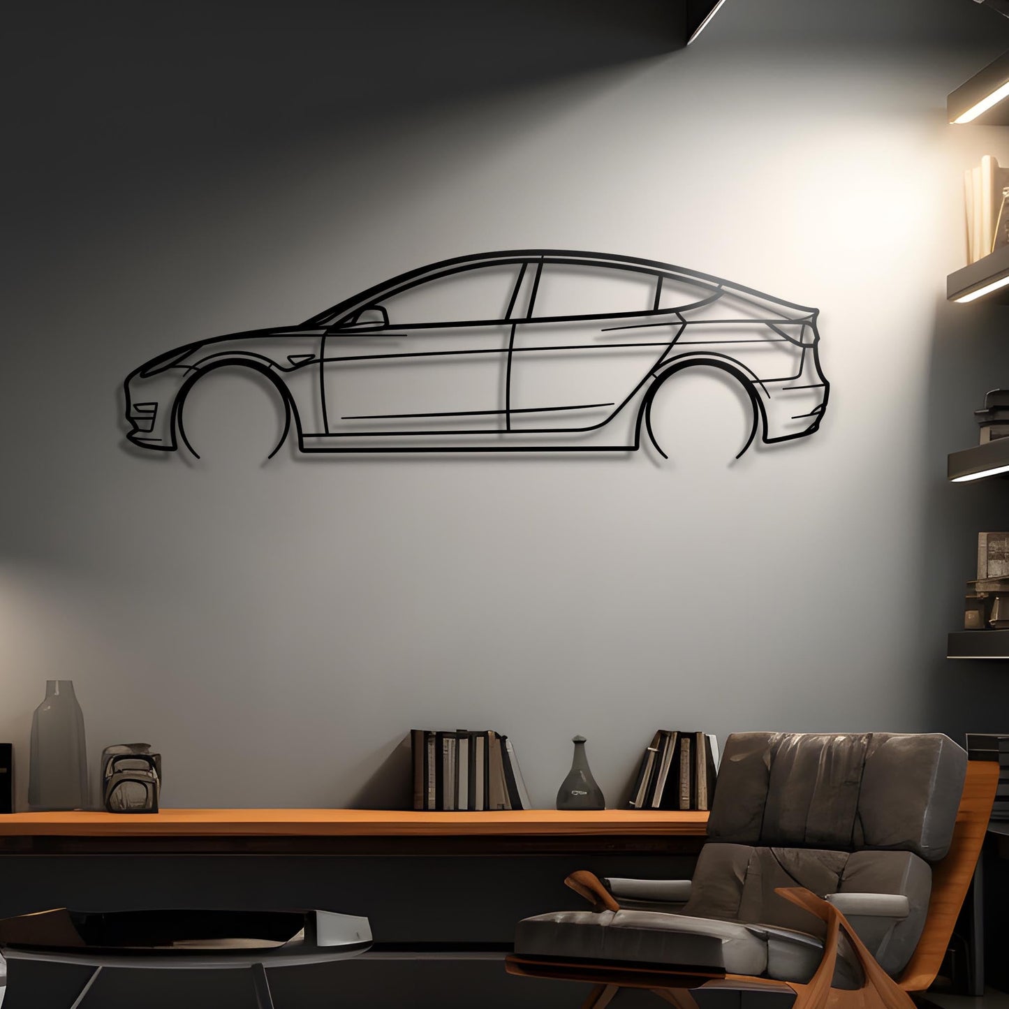 2021 Model 3 Metal Silhouette