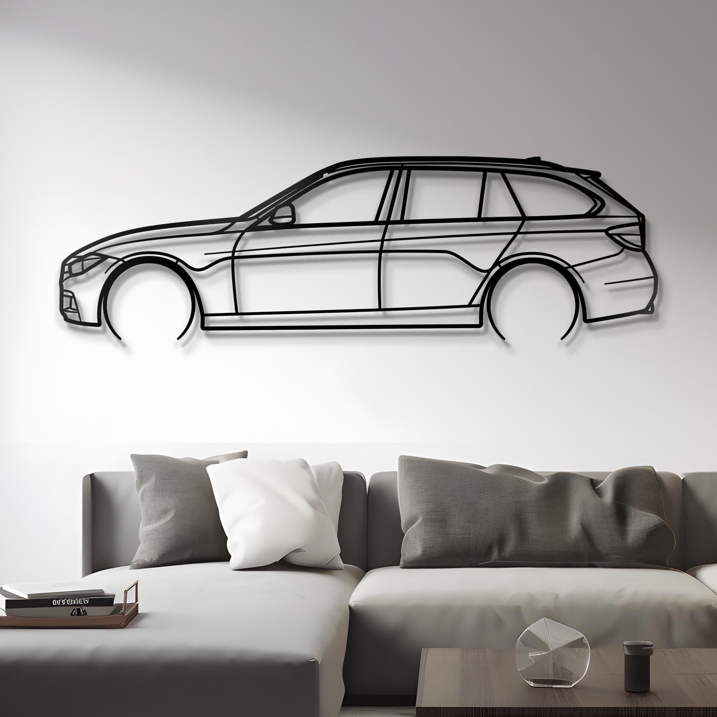 2015 328i X Drive Metal Silhouette