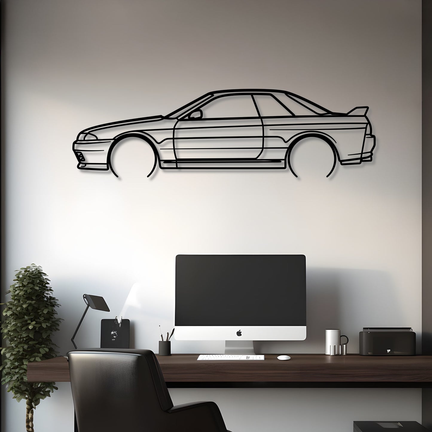1995 R32 GTR Metal Silhouette