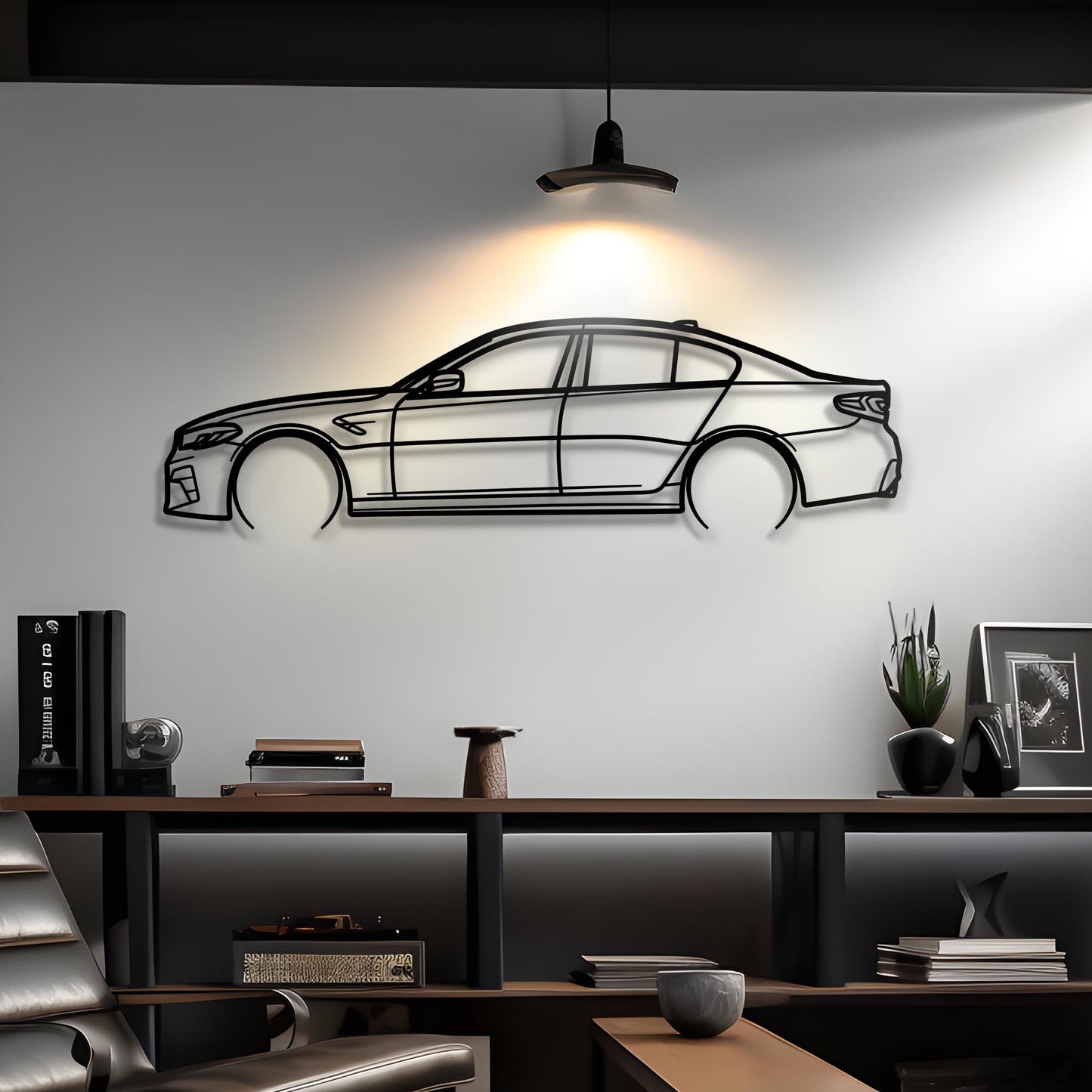 2020 M5 Competition Metal Silhouette