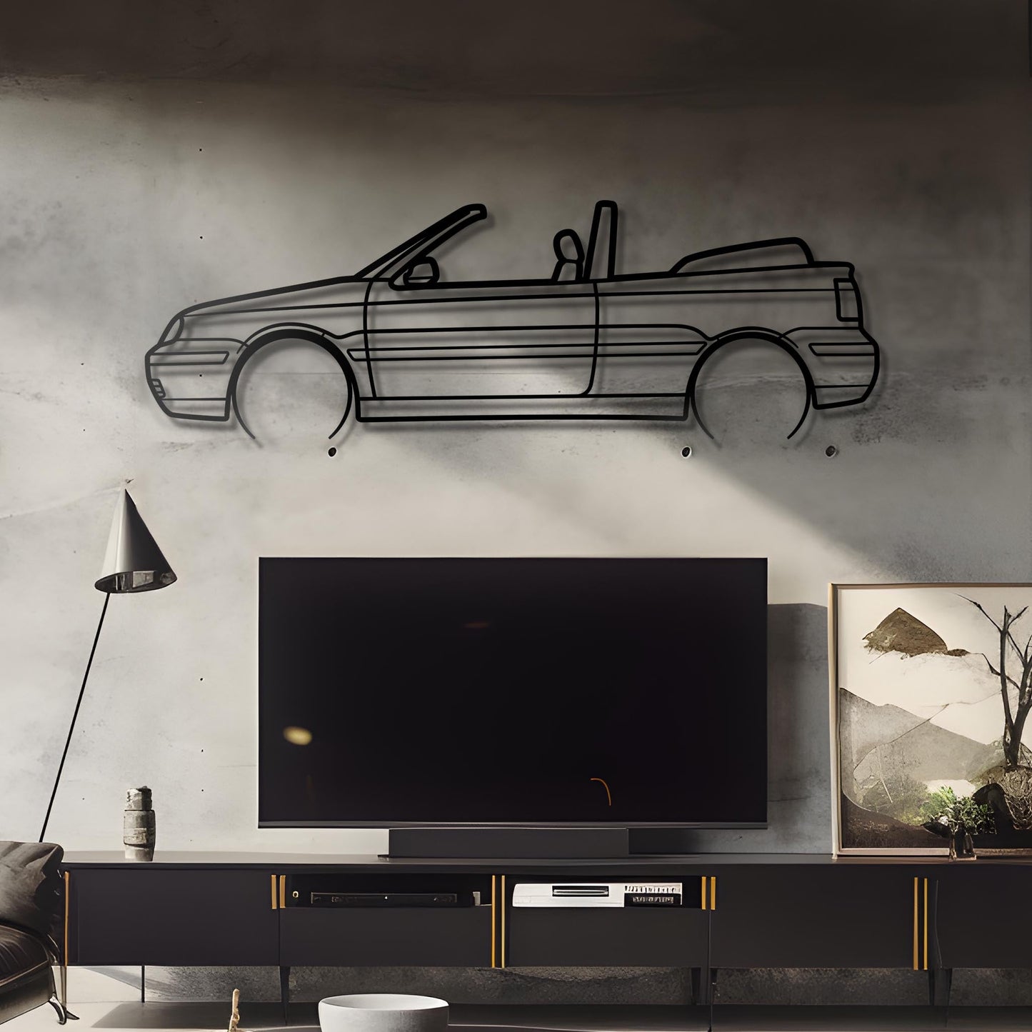 1998 Golf 4 Convertible Metal Silhouette