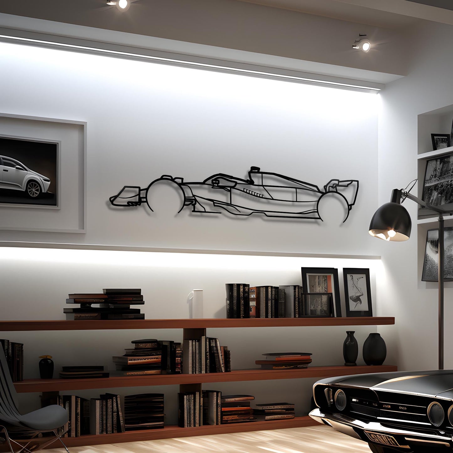 2023 AMG F1 Car Metal Silhouette