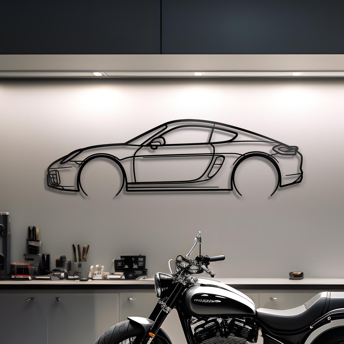2015 718 Cayman GTS Metal Silhouette