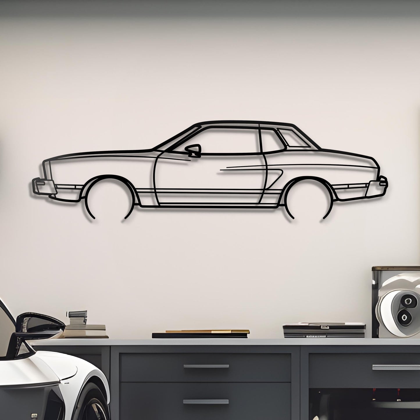 1974 Mustang II Mach 1 Metal Silhouette