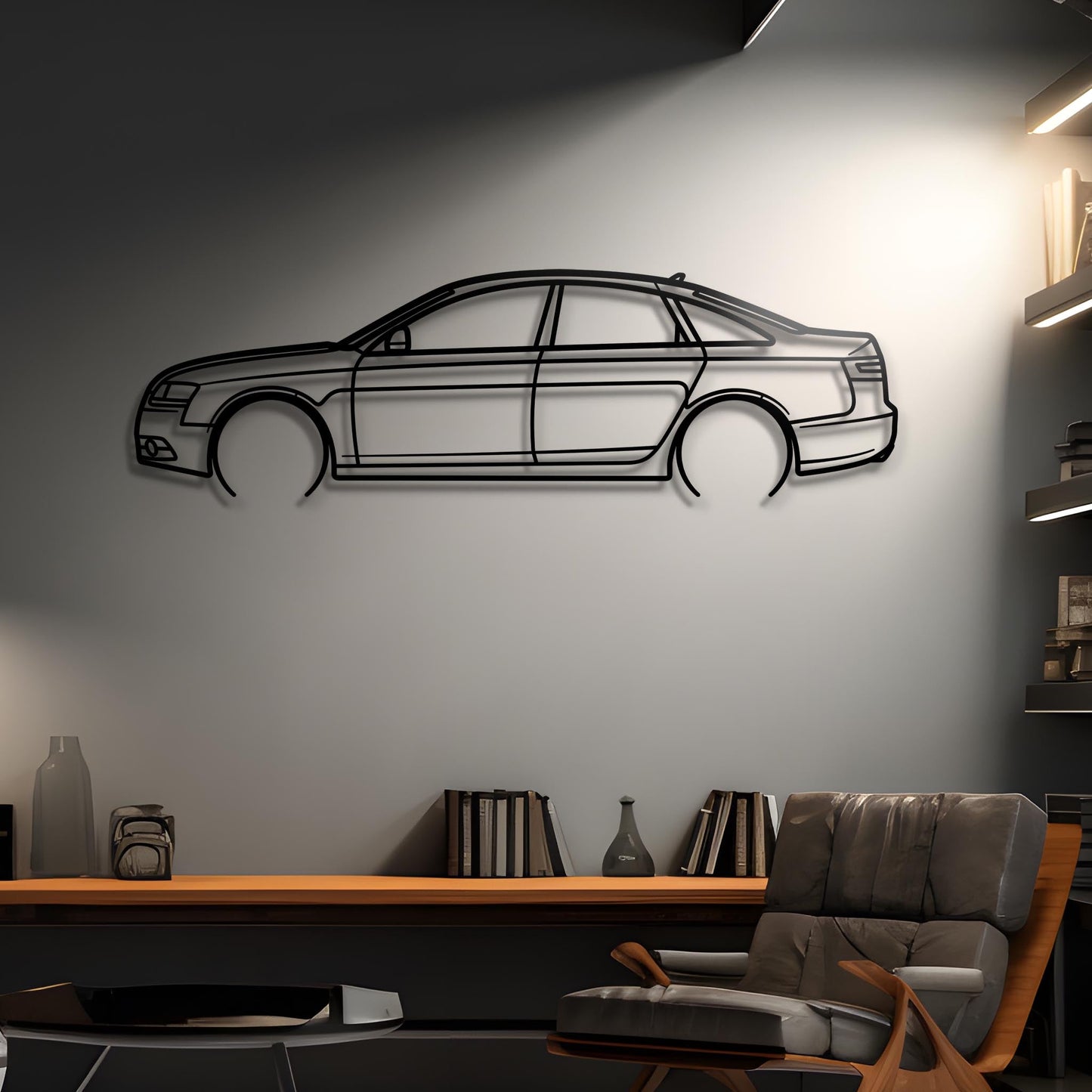 2009 A6 4F Facelift Metal Silhouette