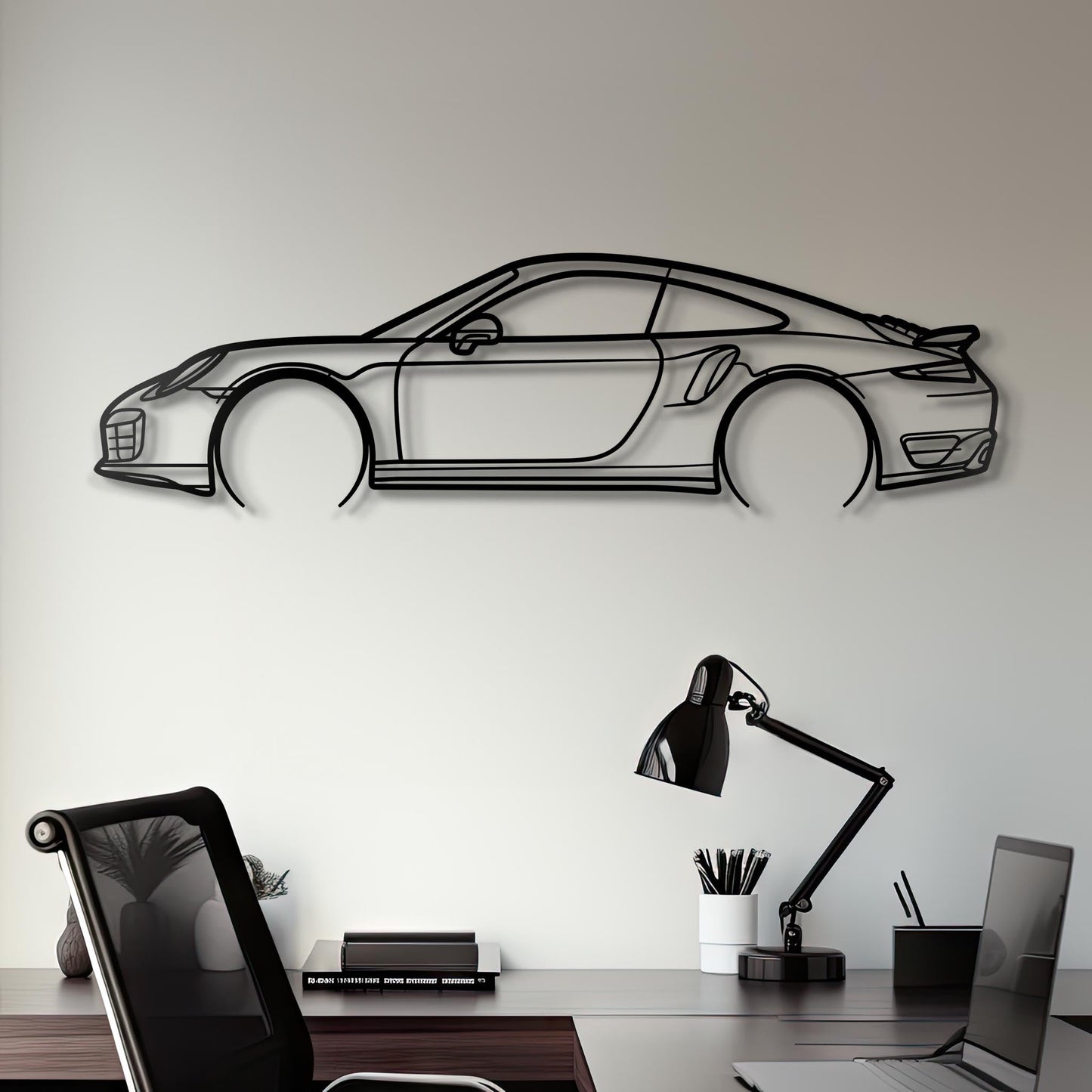 2015 911 Turbo S Metal Silhouette