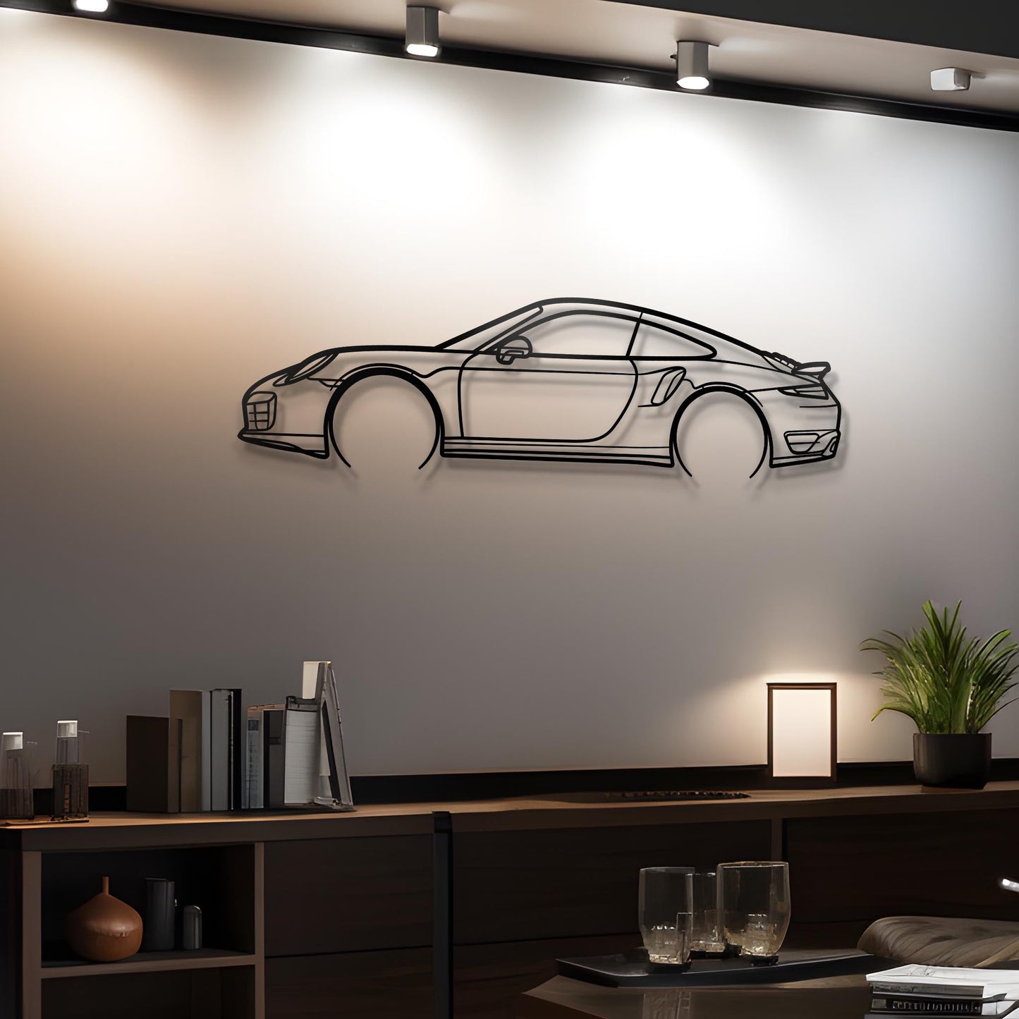2015 911 Turbo S Metal Silhouette