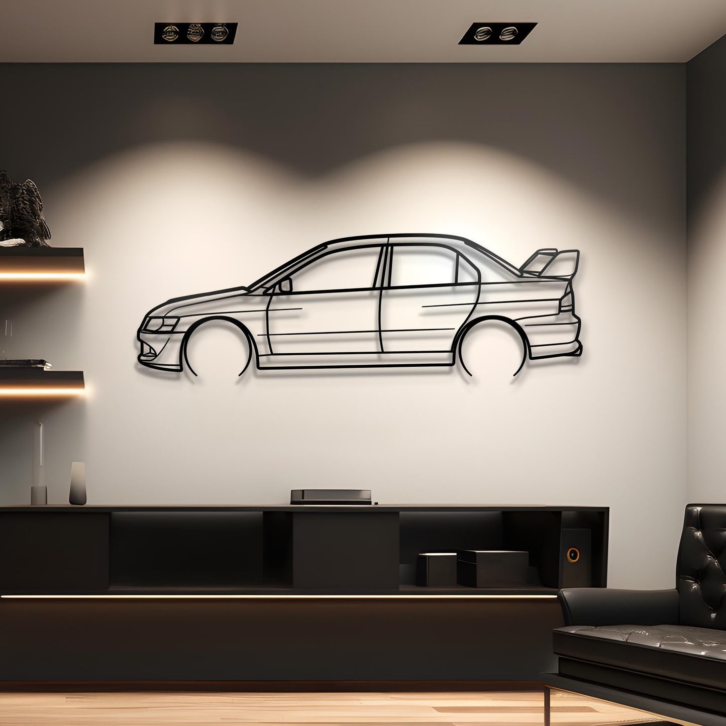 2004 Lancer Evolution Metal Silhouette