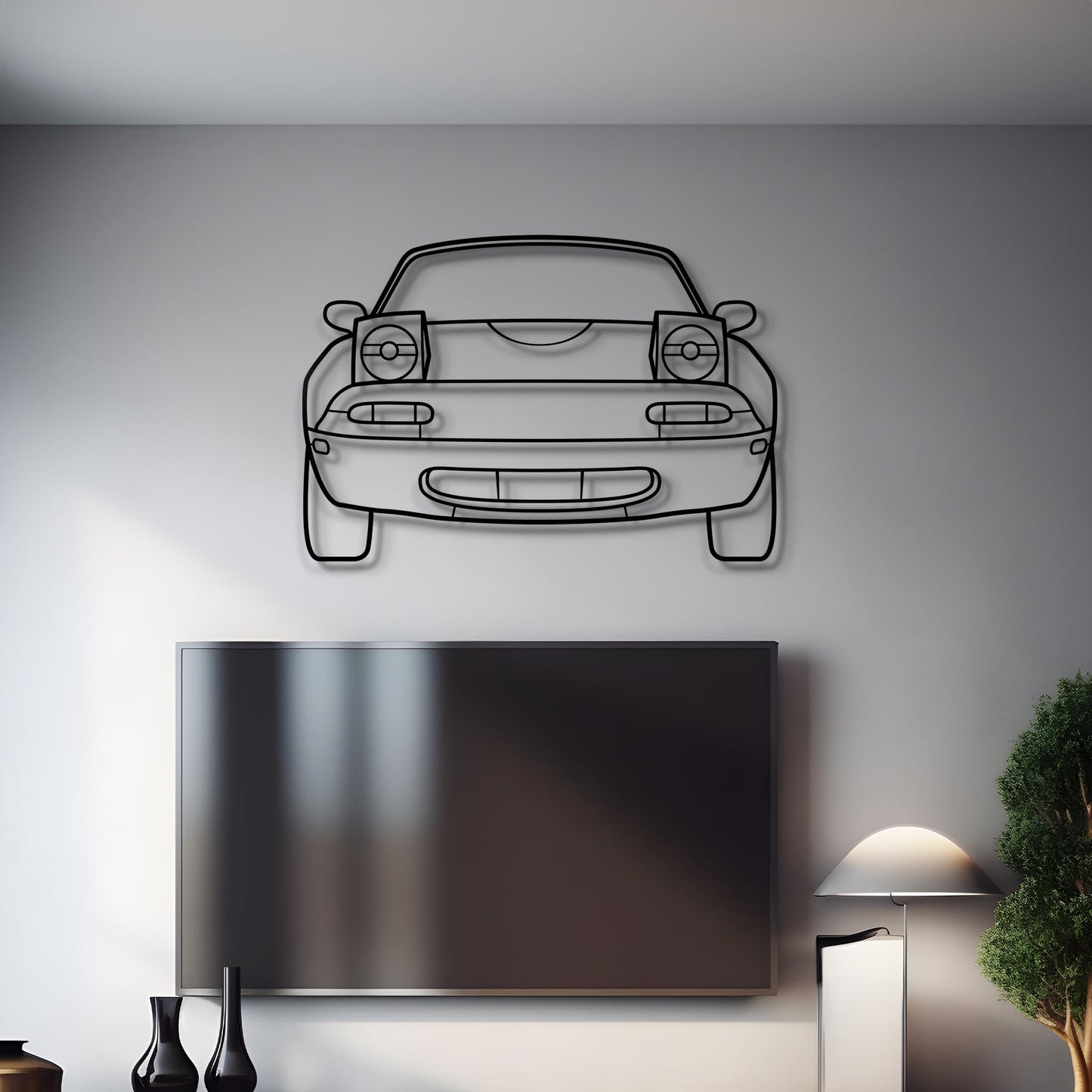 1990 Miata MX-5 NA Front Metal Silhouette