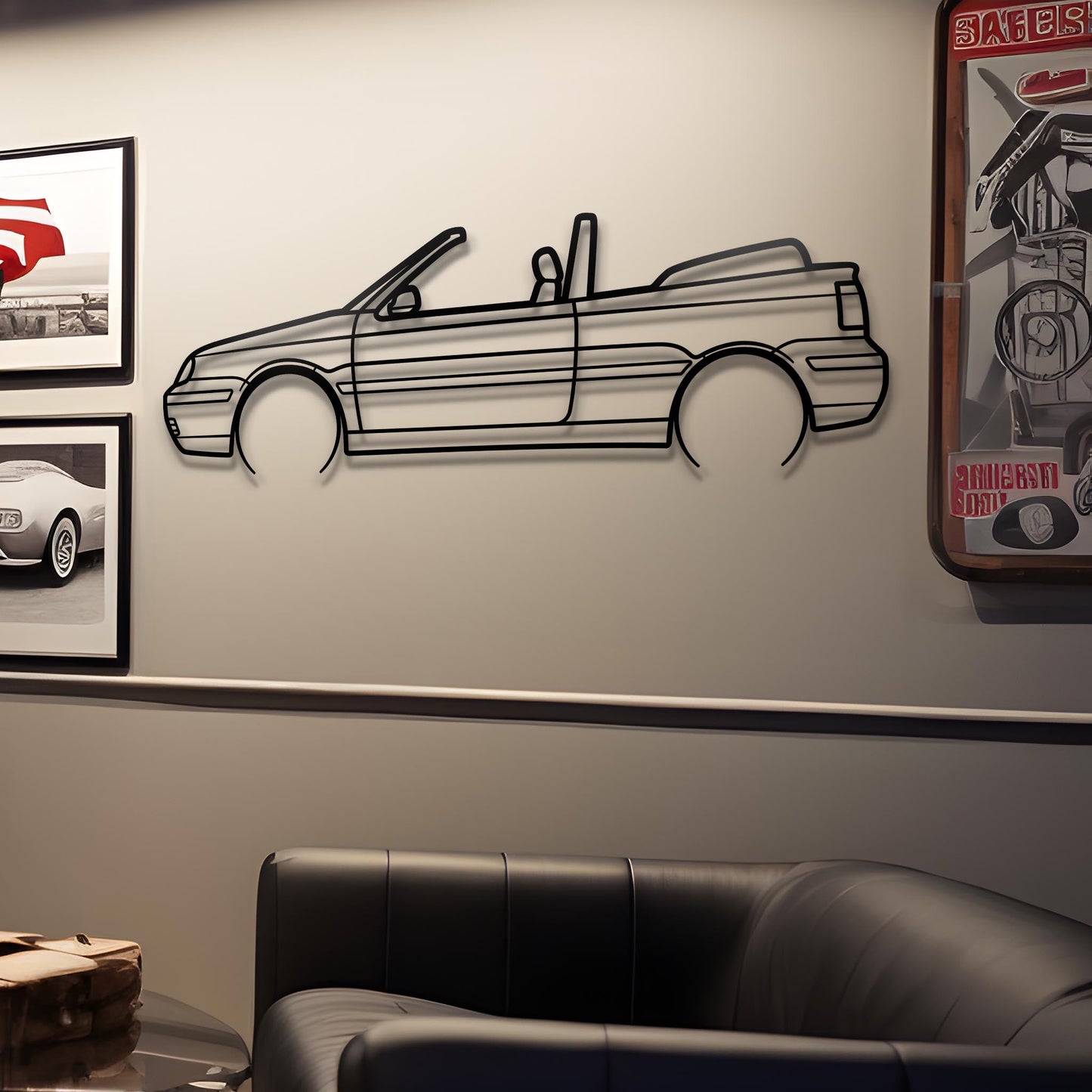 1998 Golf 4 Convertible Metal Silhouette