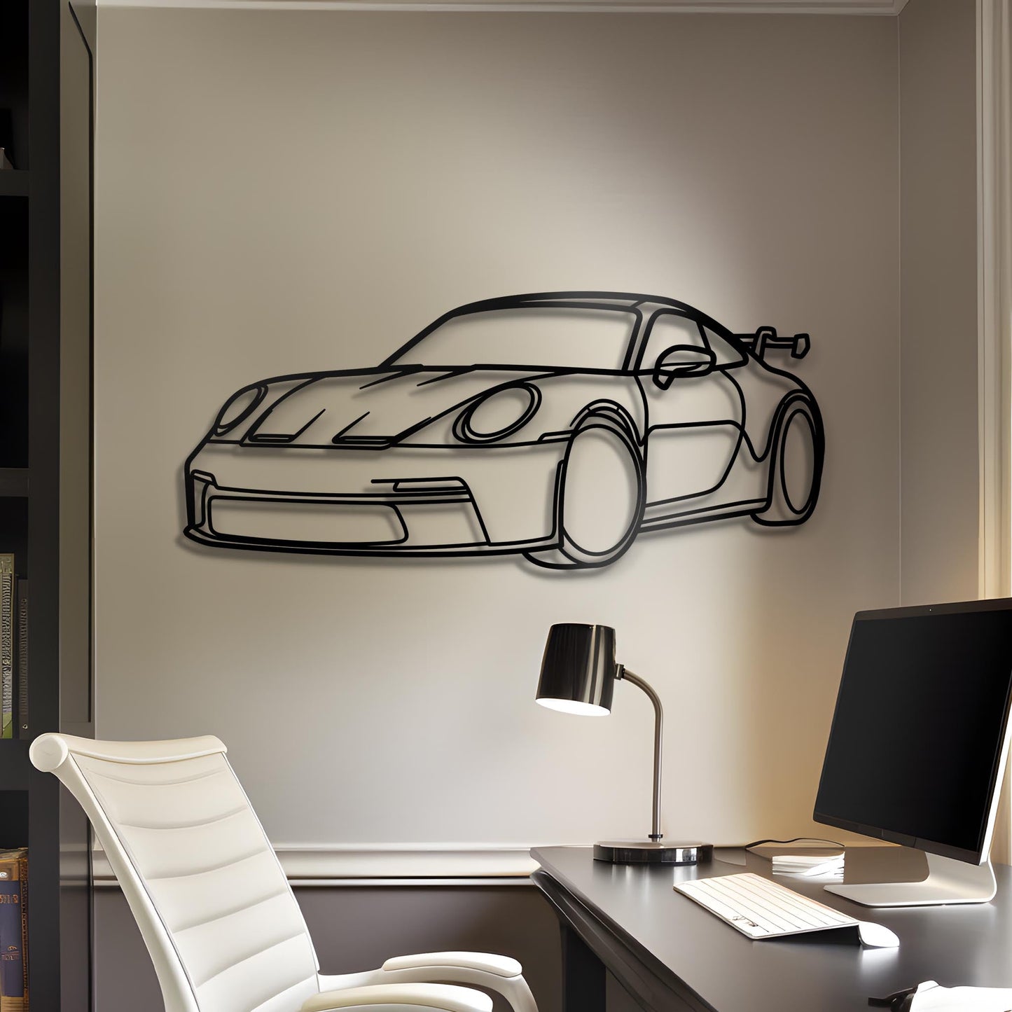 2023 911 (992) GT3 Diagonal Metal Silhouette