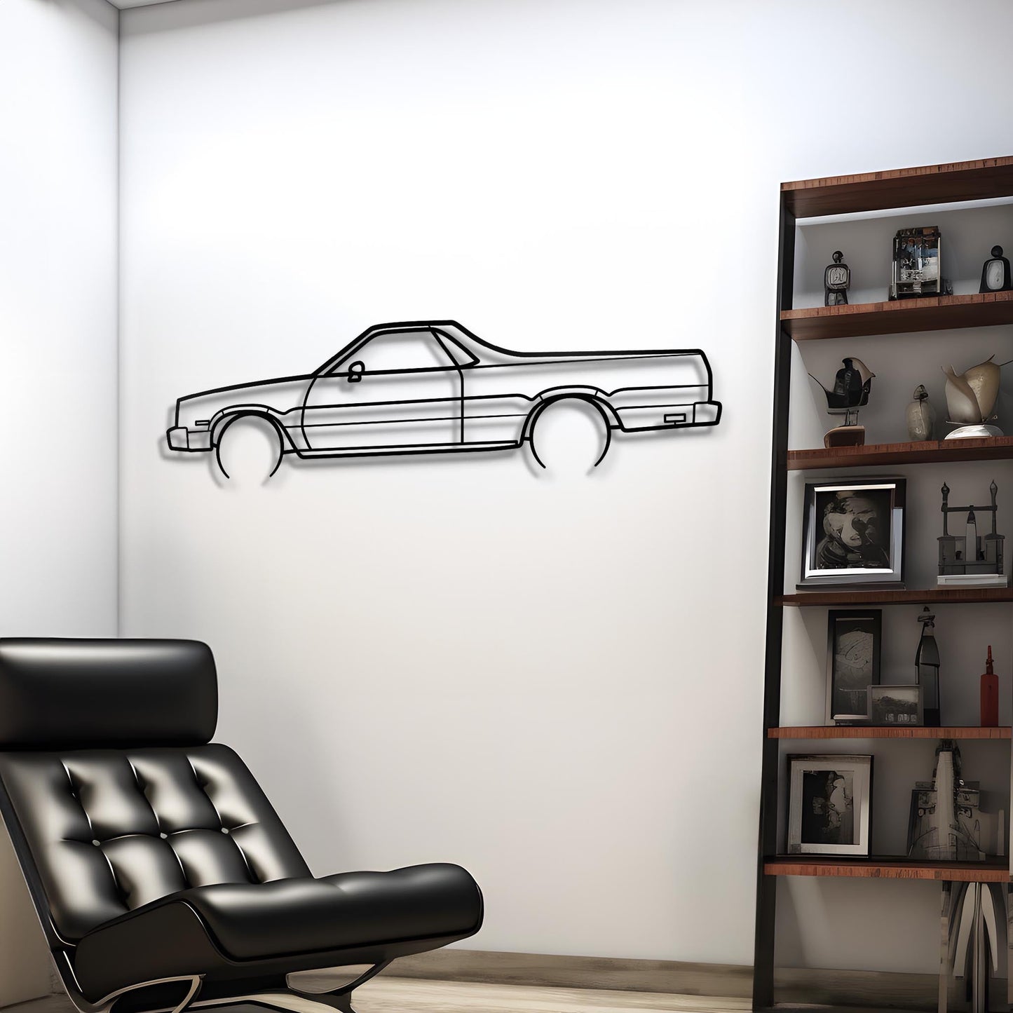 1984 El Camino SS Metal Silhouette