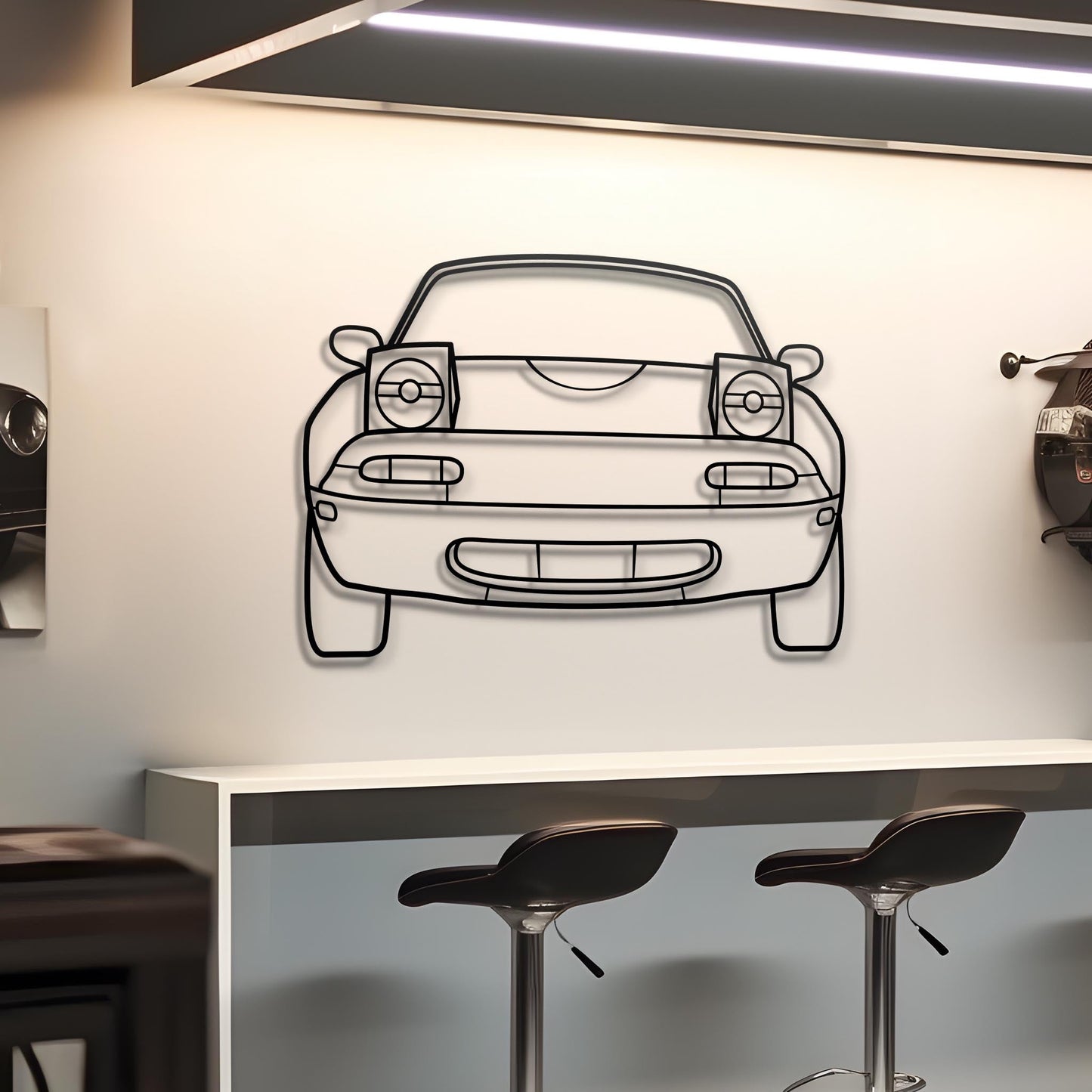 1990 Miata MX-5 NA Front Metal Silhouette