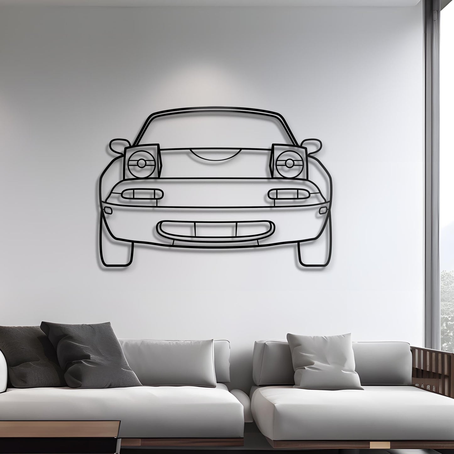 1990 Miata MX-5 NA Front Metal Silhouette
