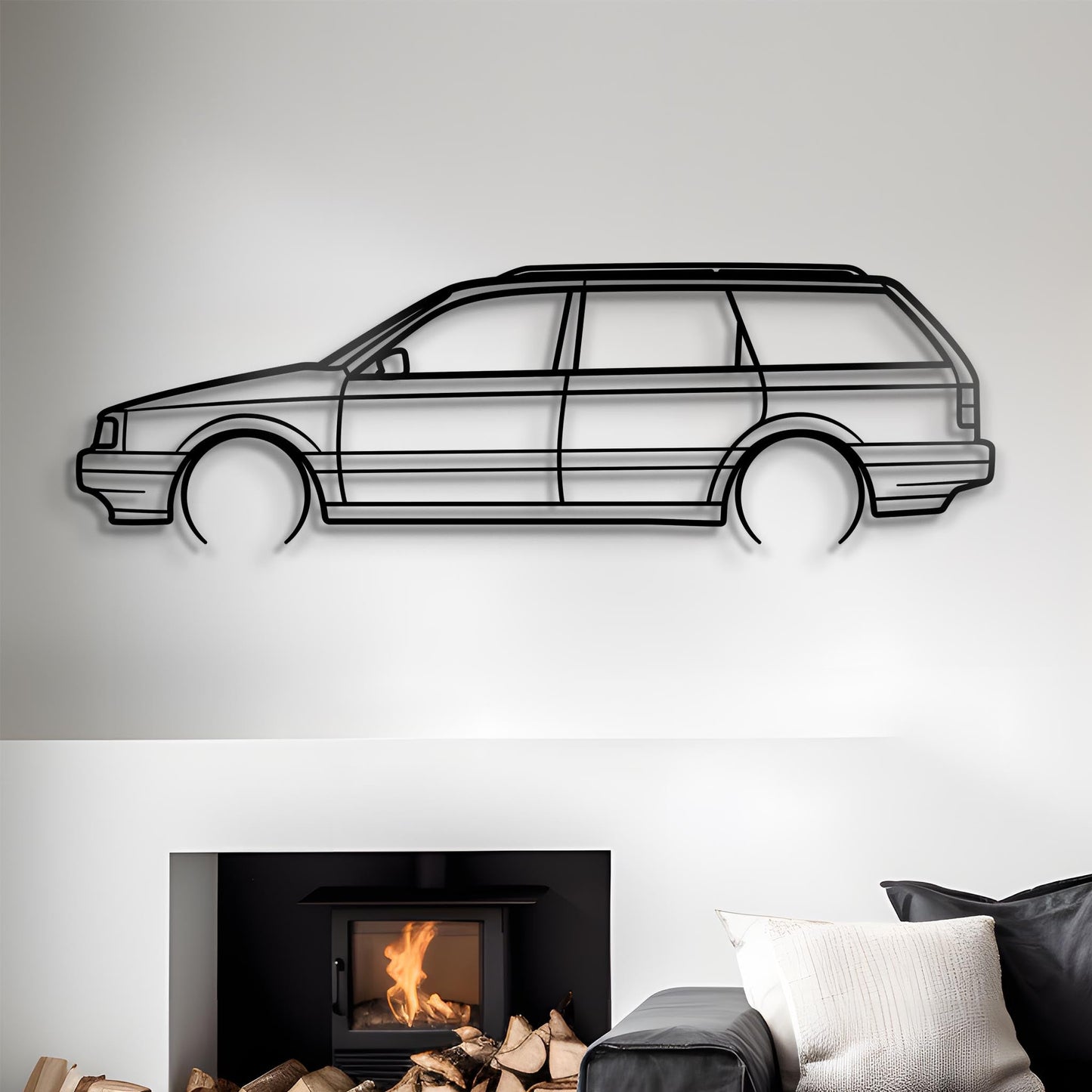 1990 Passat B3 Variant Metal Silhouette