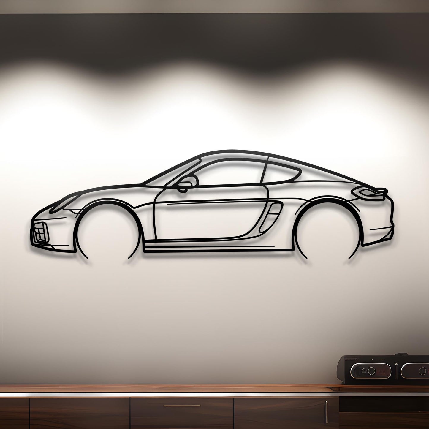 2015 718 Cayman GTS Metal Silhouette