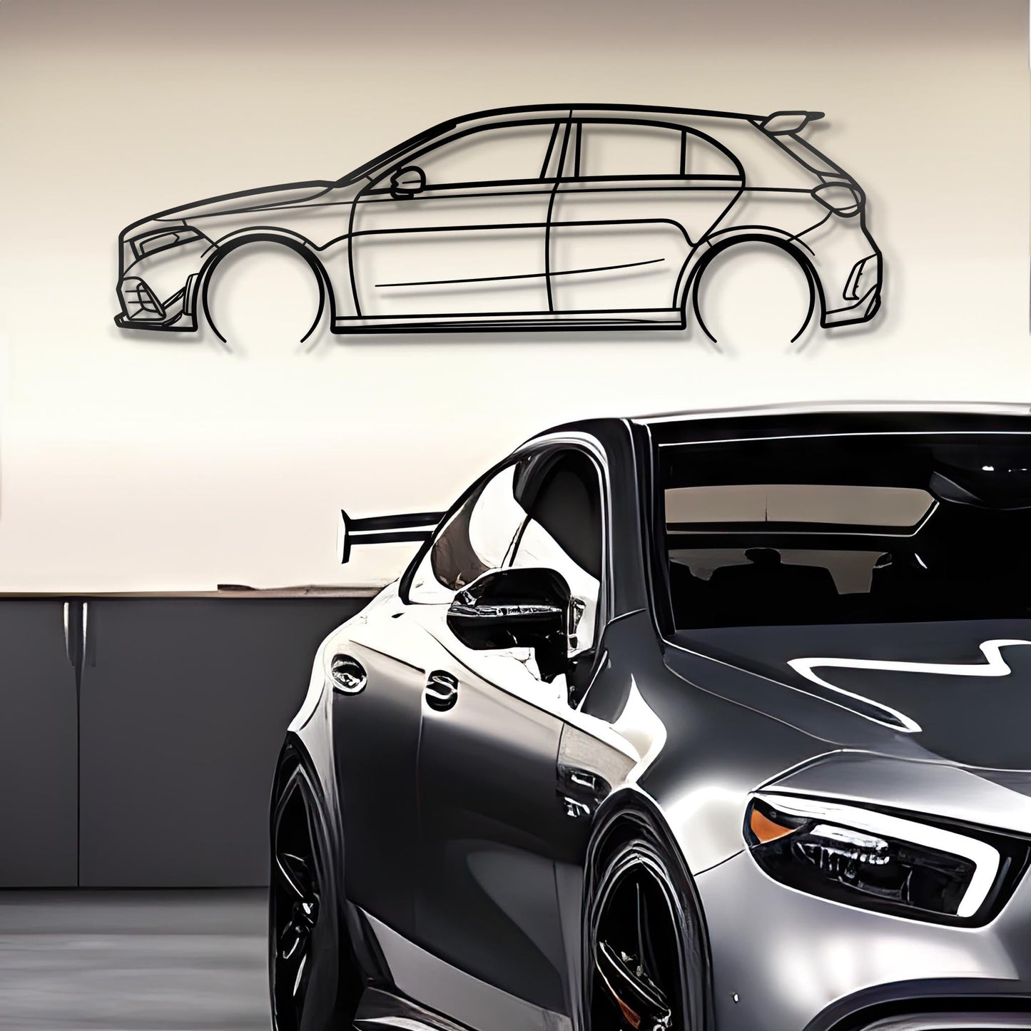 2019 AMG A35 Metal Silhouette