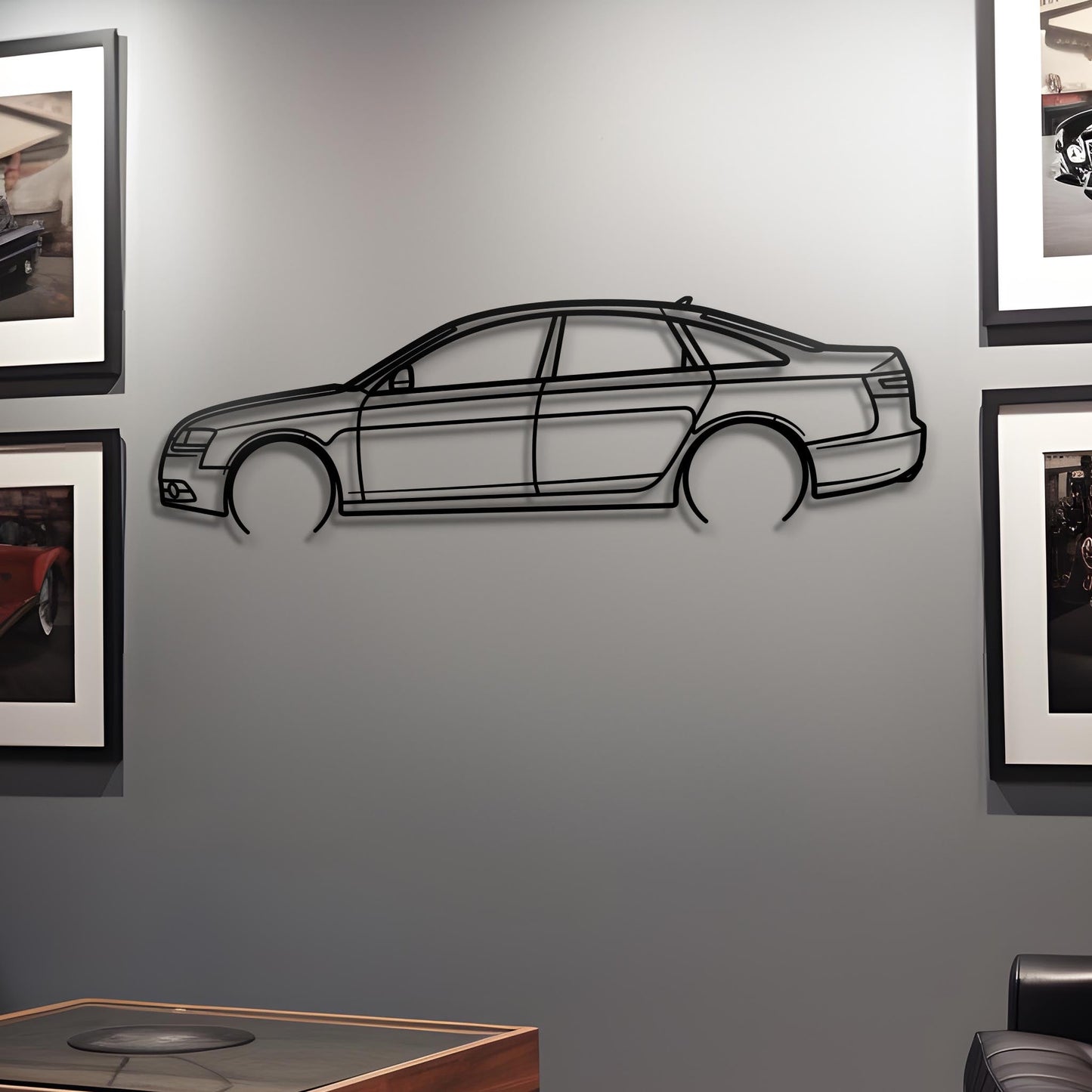 2009 A6 4F Facelift Metal Silhouette