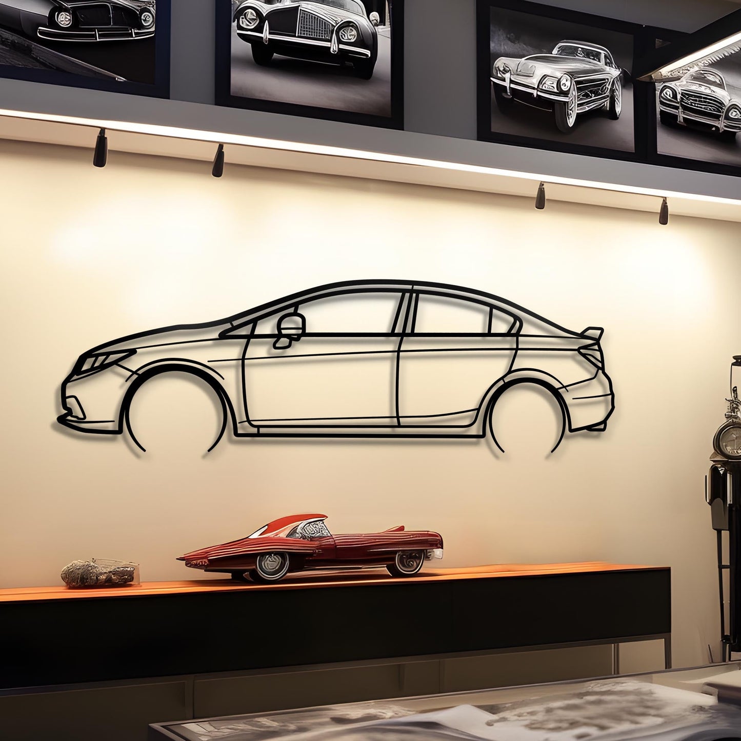 2014 Civic Si Sedan Metal Silhouette