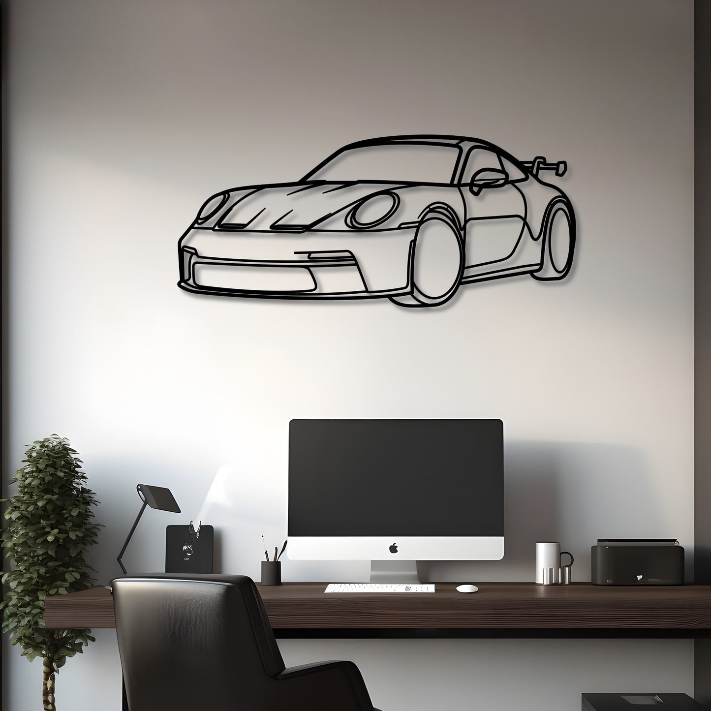 2023 911 (992) GT3 Diagonal Metal Silhouette