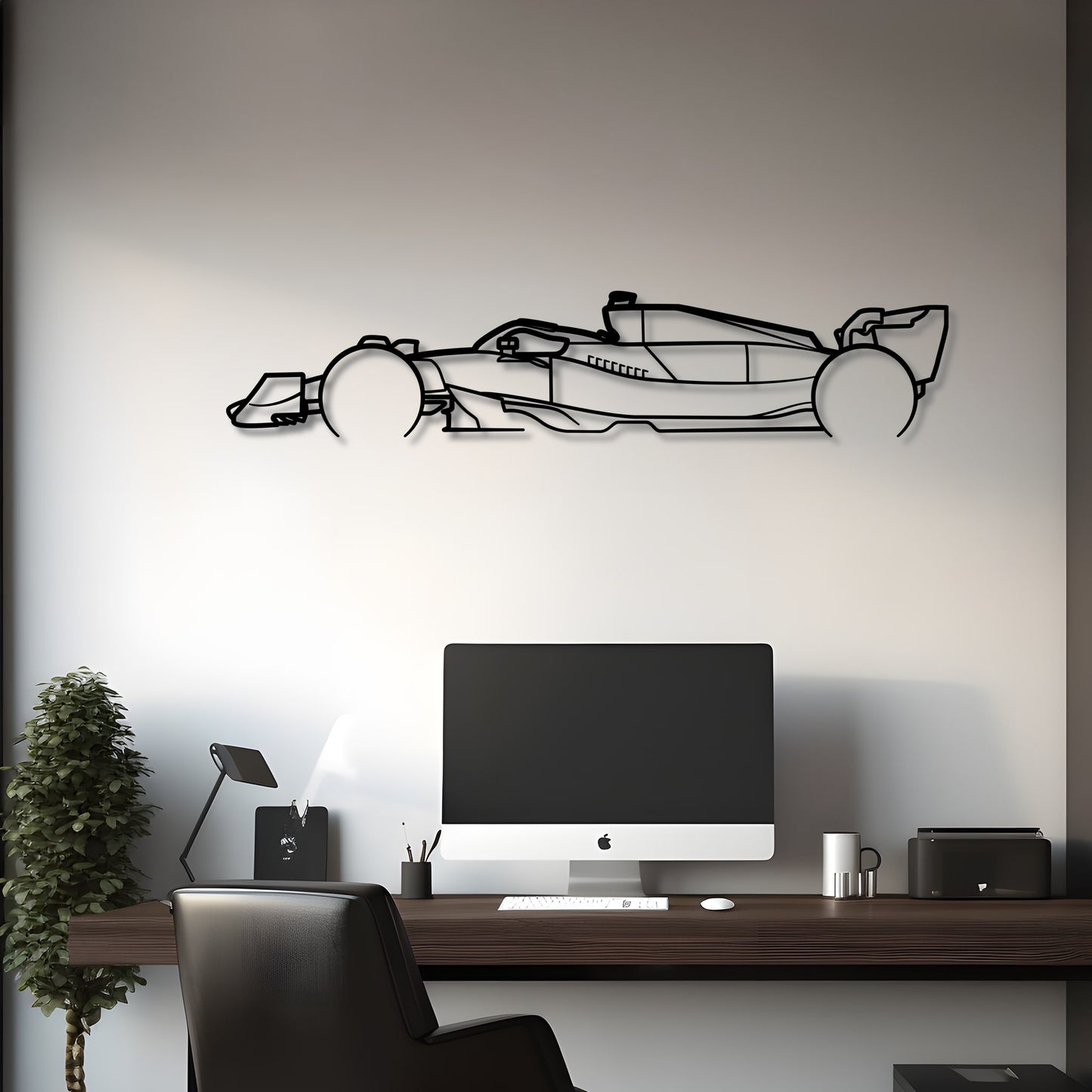 2023 AMG F1 Car Metal Silhouette