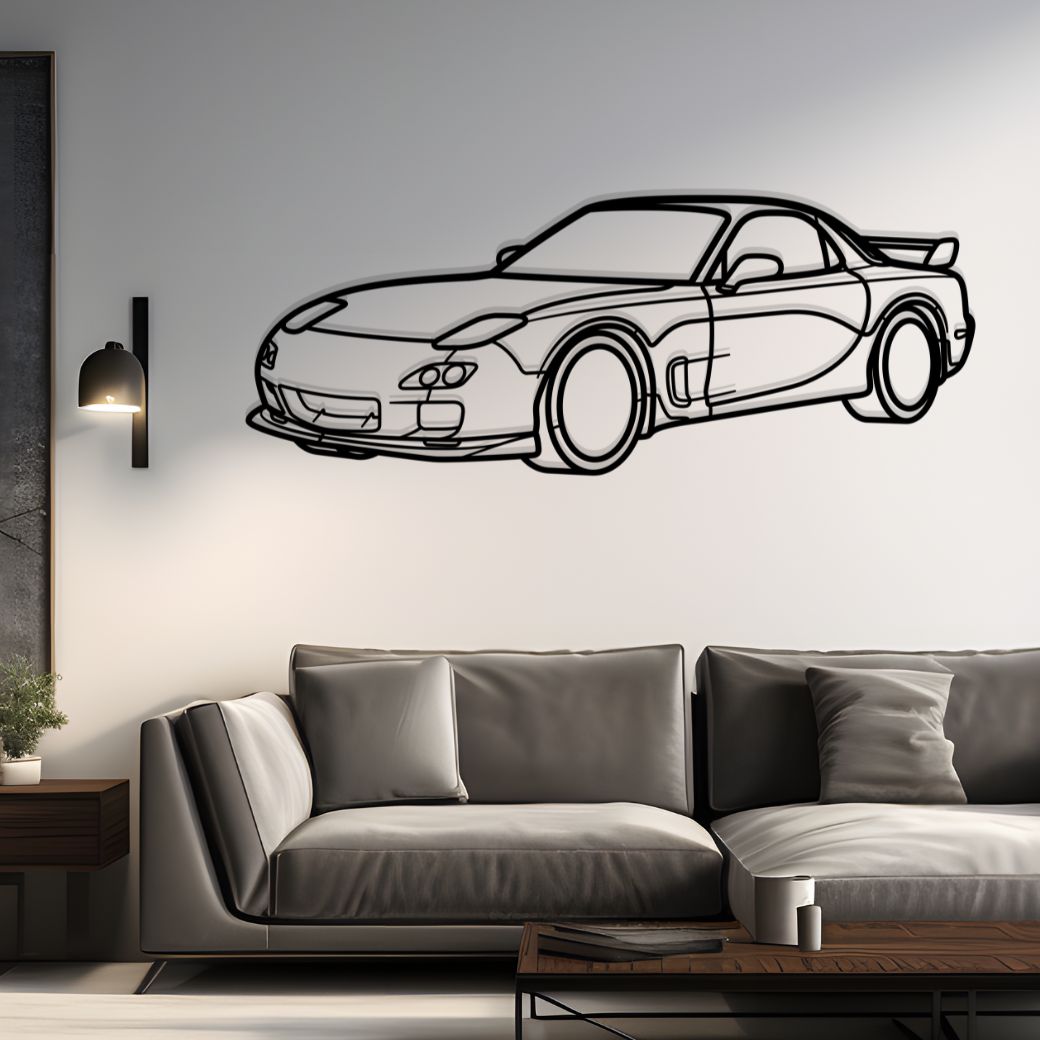 2002 RX7 Metal Silhouette
