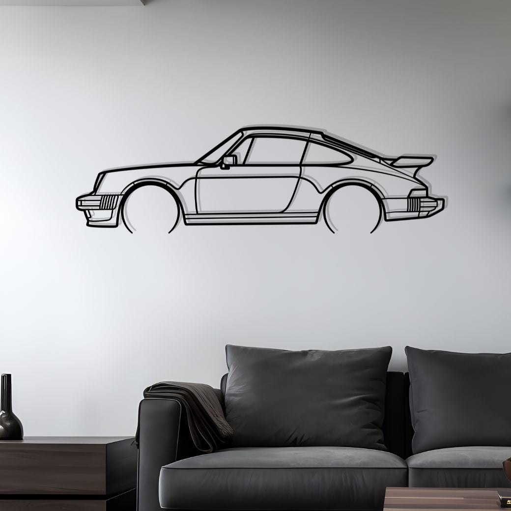 1980 911 Turbo S Metal Silhouette