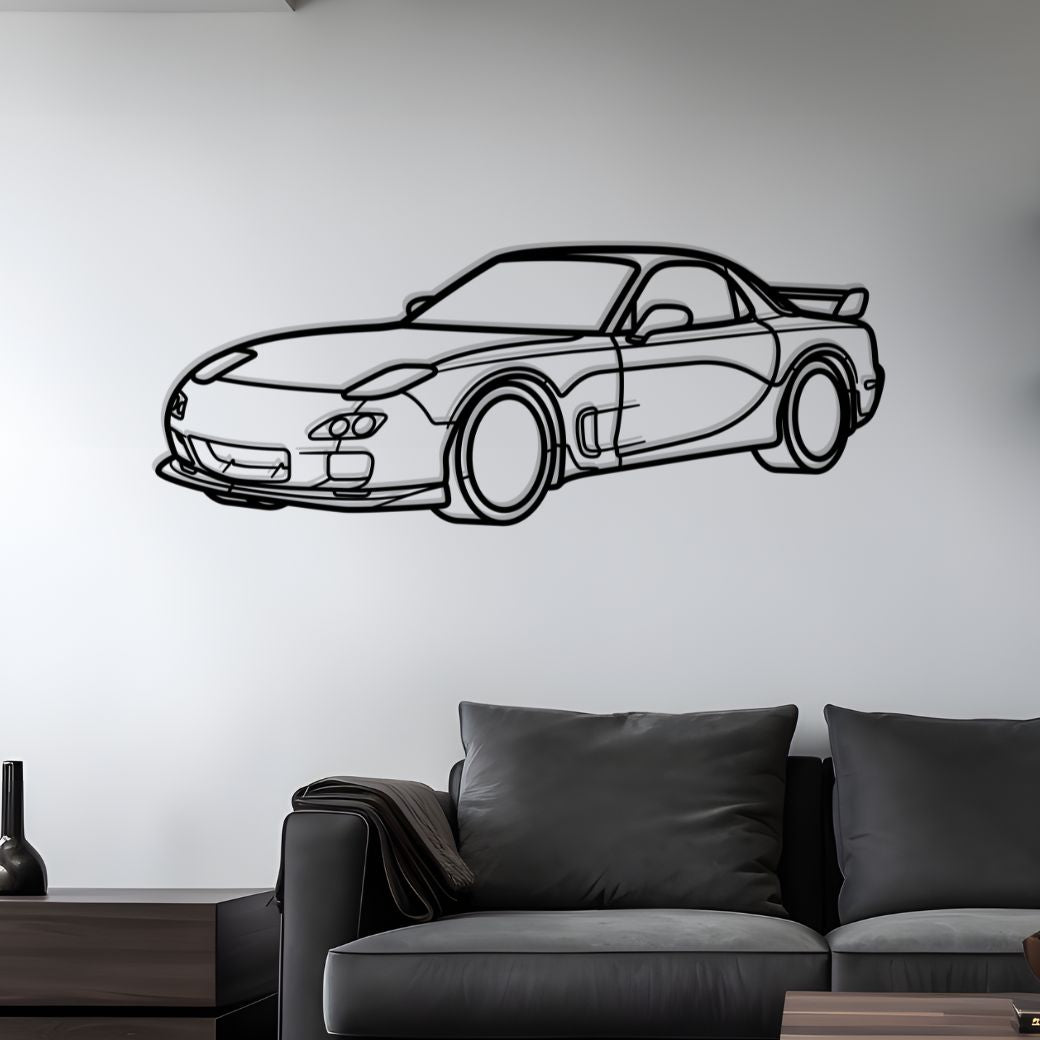 2002 RX7 Metal Silhouette