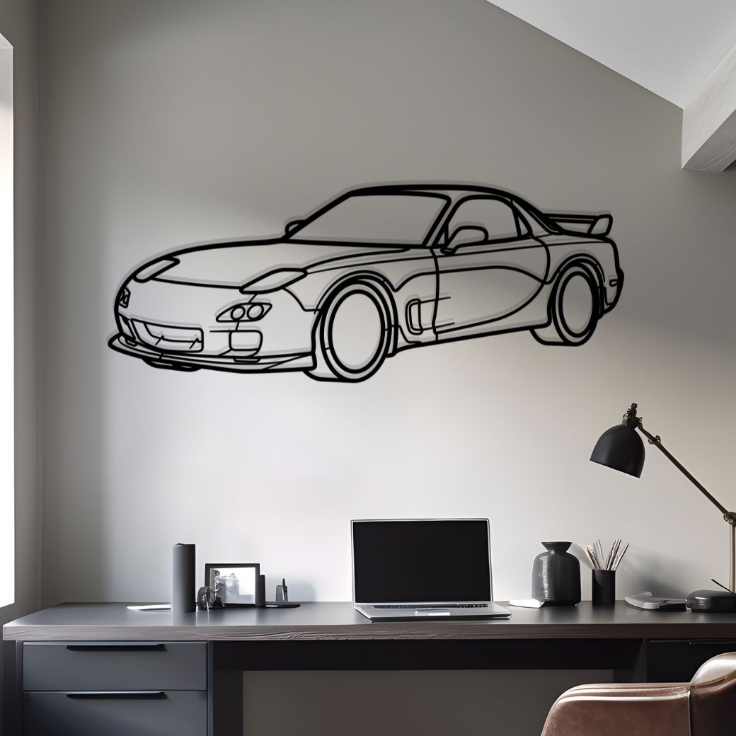 2002 RX7 Metal Silhouette