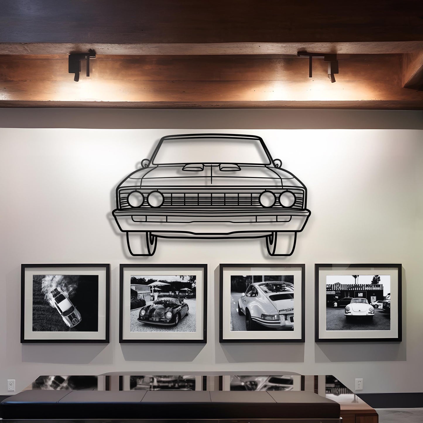 1967 Chevelle SS Front Metal Silhouette