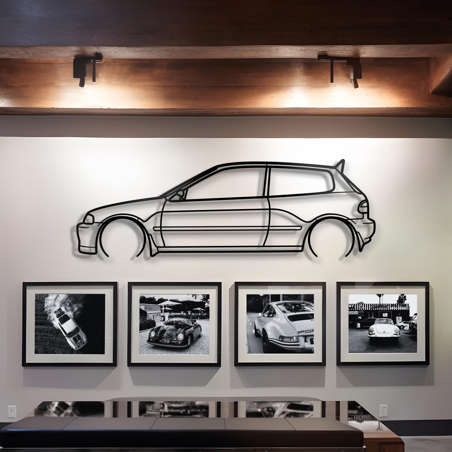 1994 Civic Metal Silhouette