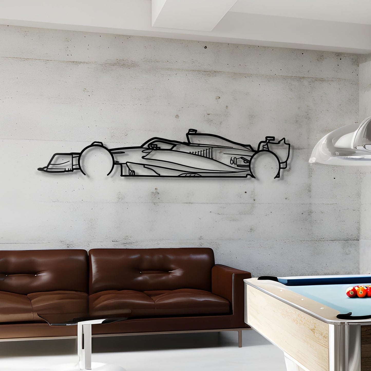 2023 MCL60 F1 Car Metal Silhouette