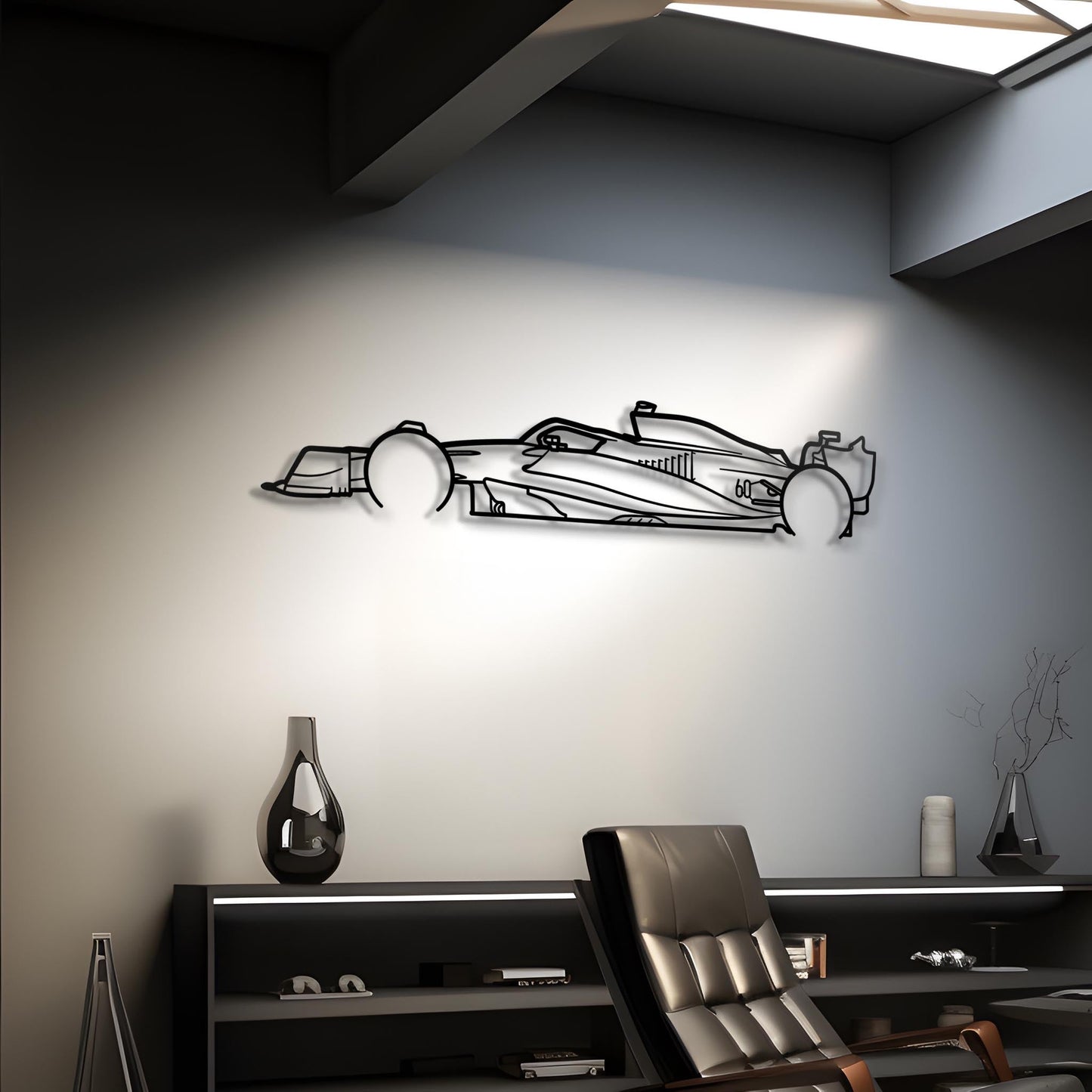 2023 MCL60 F1 Car Metal Silhouette