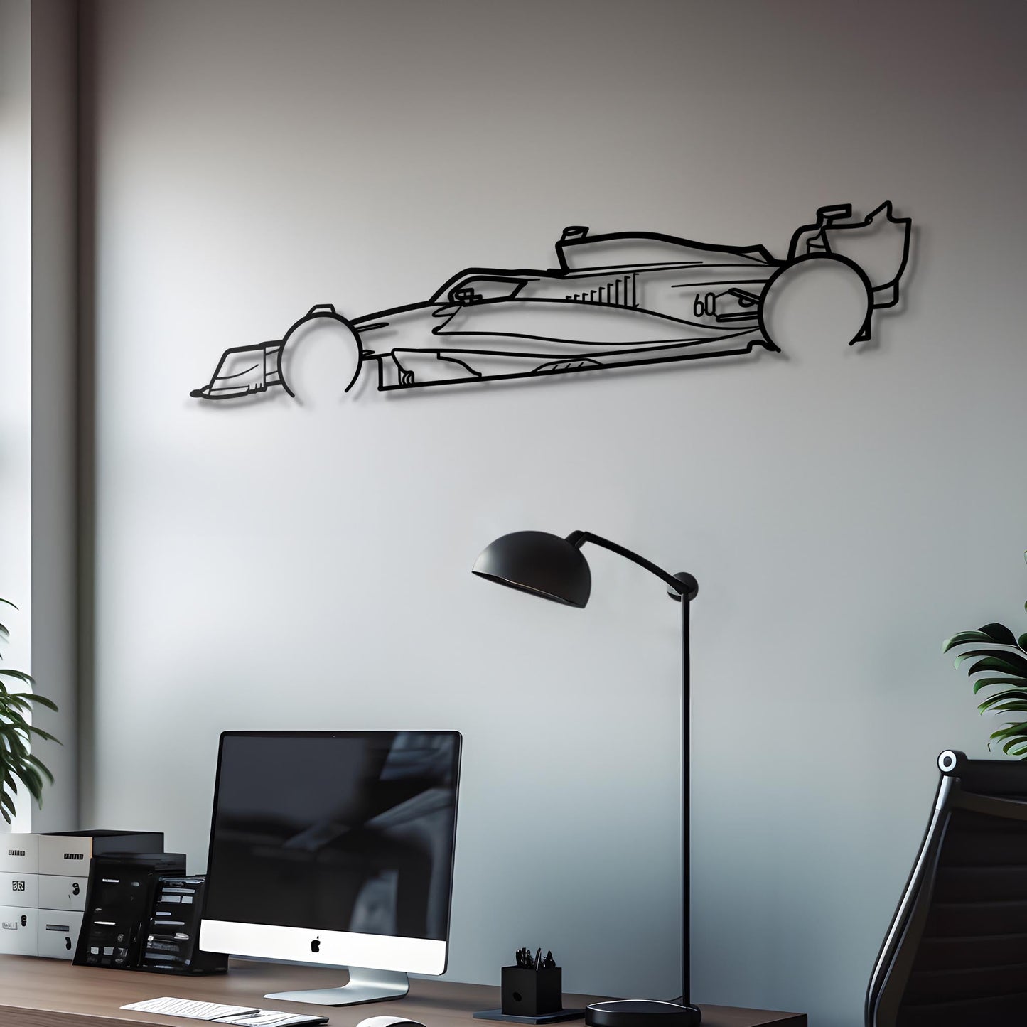 2023 MCL60 F1 Car Metal Silhouette