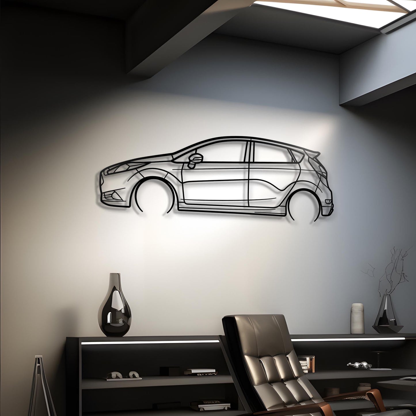 2015 Fiesta ST Metal Silhouette