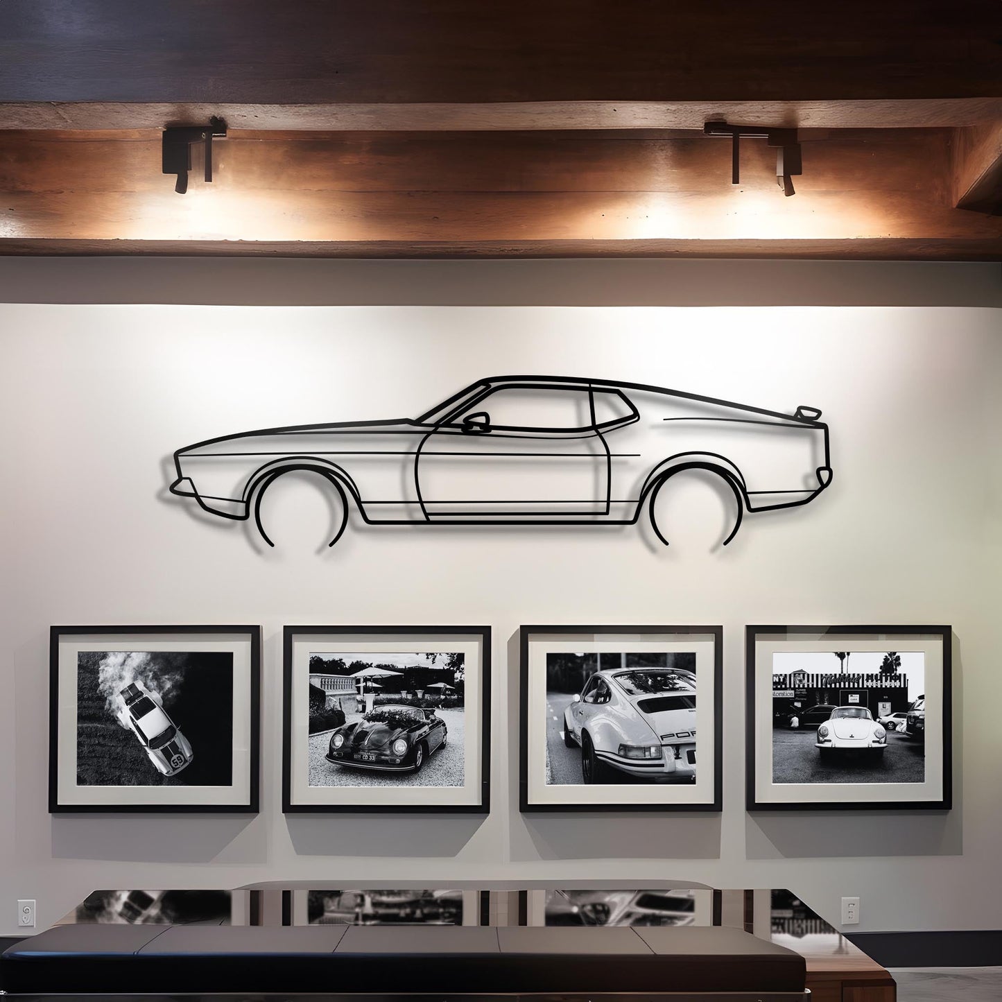 1972 Mustang Mach 1 Metal Silhouette