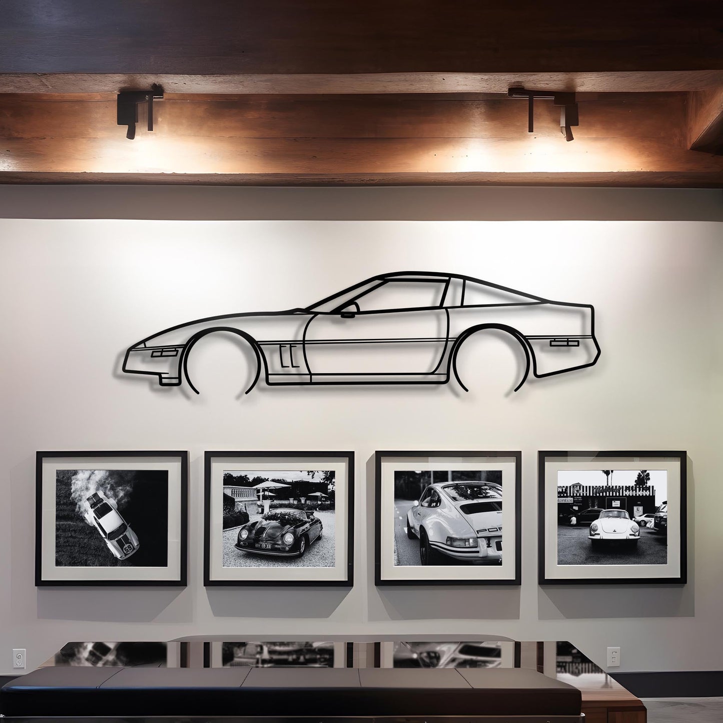 1989 Corvette C4 Metal Silhouette