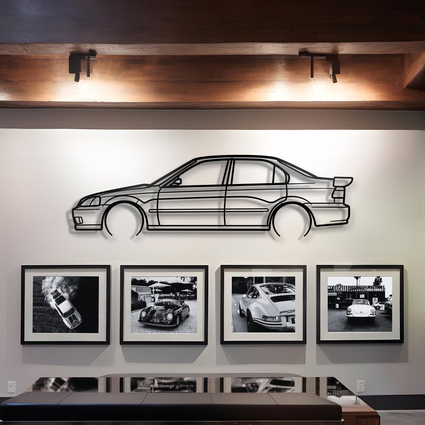 2000 Civic LX Metal Silhouette